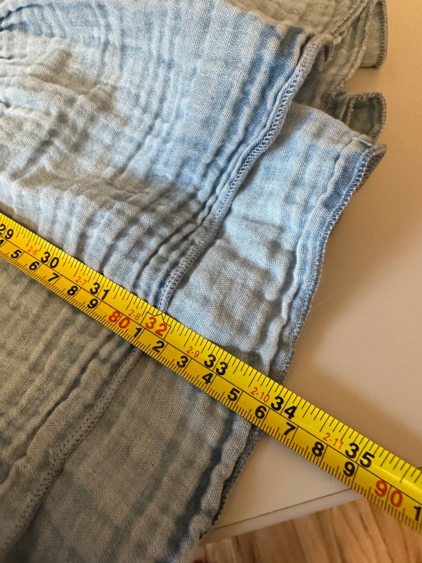 Faherty Dream Kasey Dress in Light Indigo Wash | Size Small