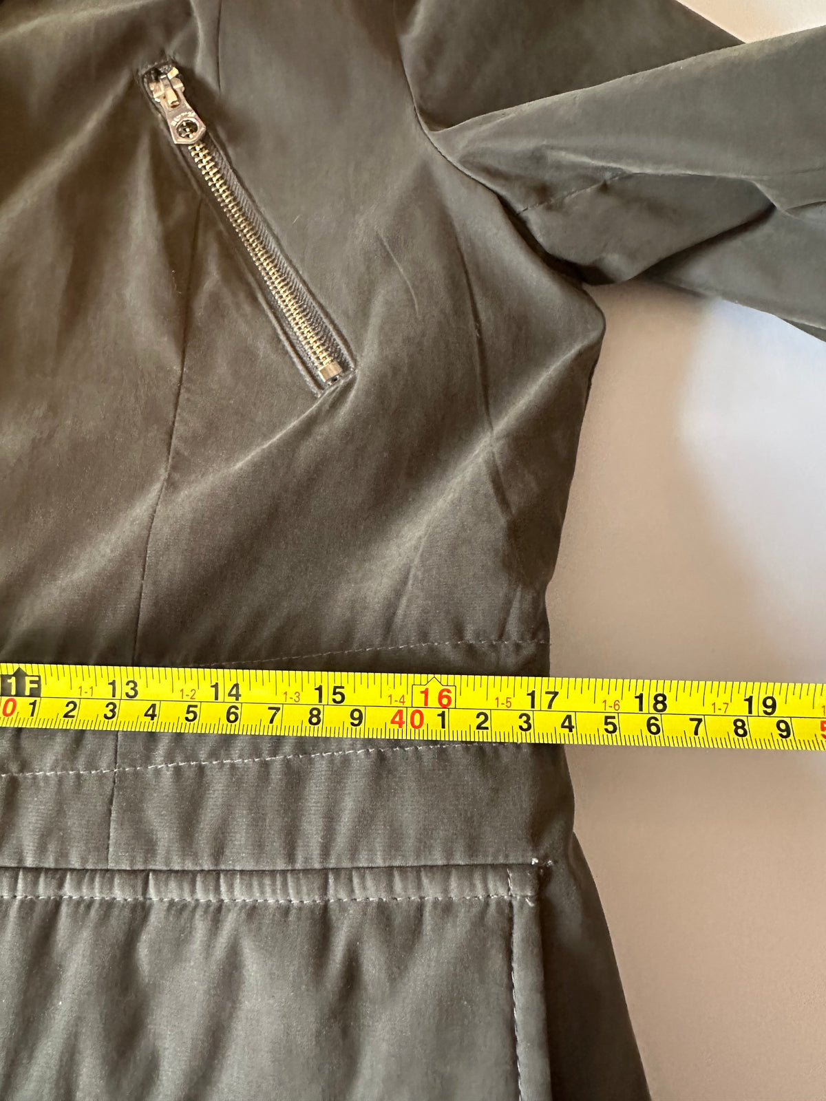 Nautica Olive Green Sherpa Lined Faux Fur Hood Utility Jacket | Size Small