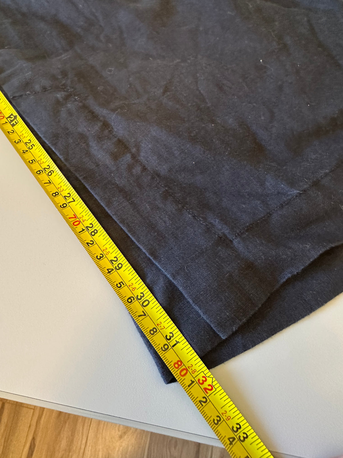 Athleta Black Linen Wide Leg Drawstring Pants | Size Medium Tall