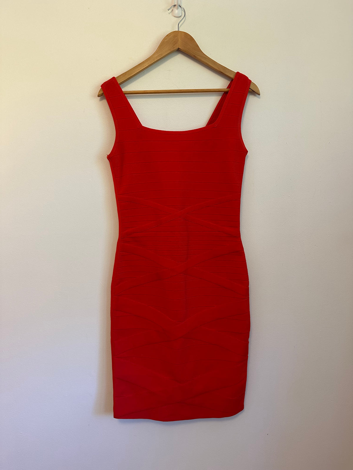 Dress The Population Red Bandage Bodycon Dress | Size Medium