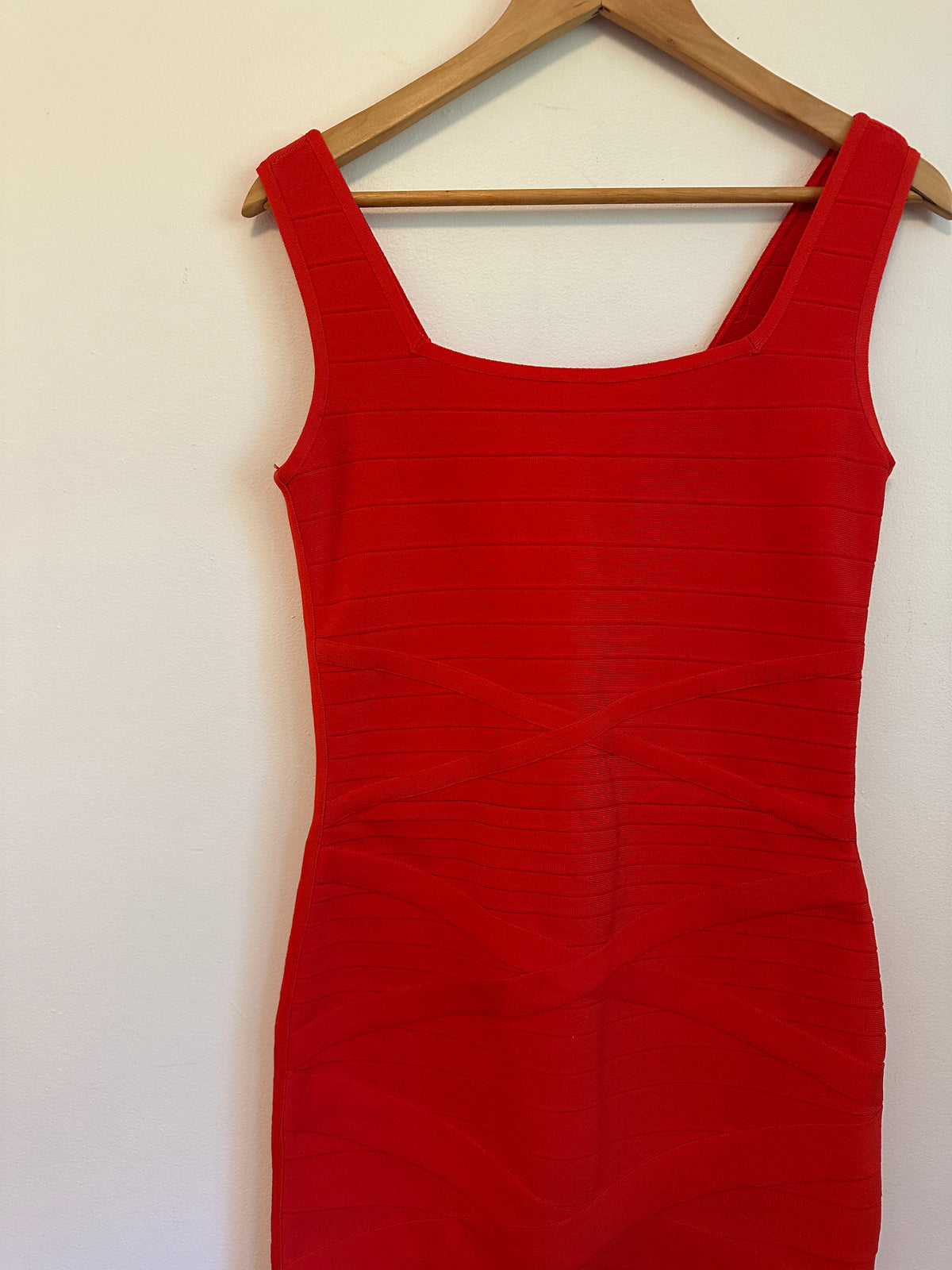 Dress The Population Red Bandage Bodycon Dress | Size Medium