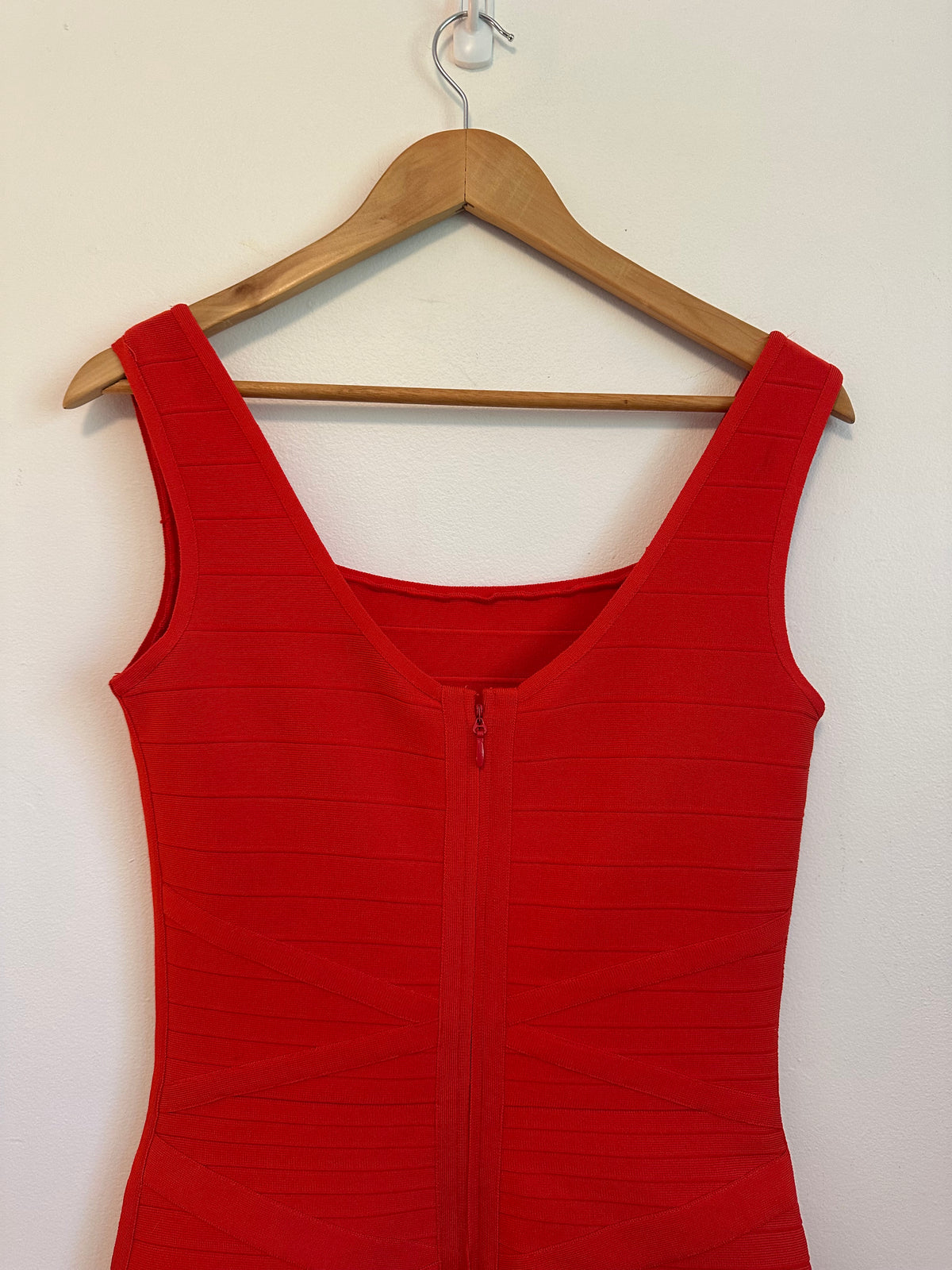 Dress The Population Red Bandage Bodycon Dress | Size Medium