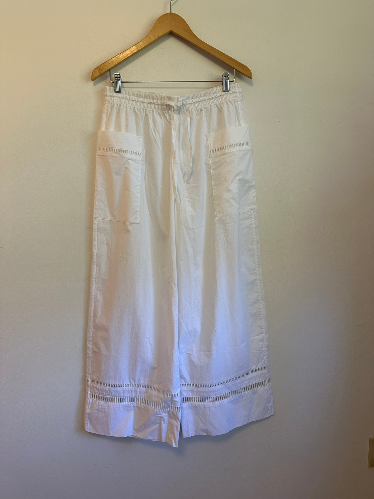 NWT Everlane Organic Cotton Wide Leg Pants in White | Size Medium