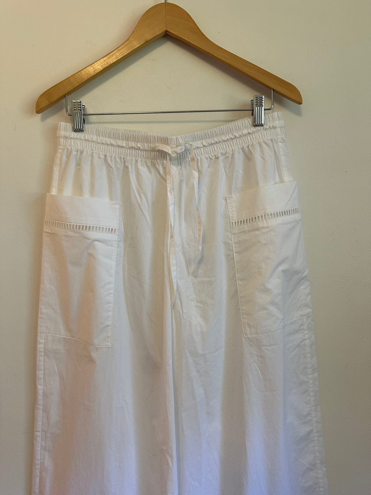 NWT Everlane Organic Cotton Wide Leg Pants in White | Size Medium