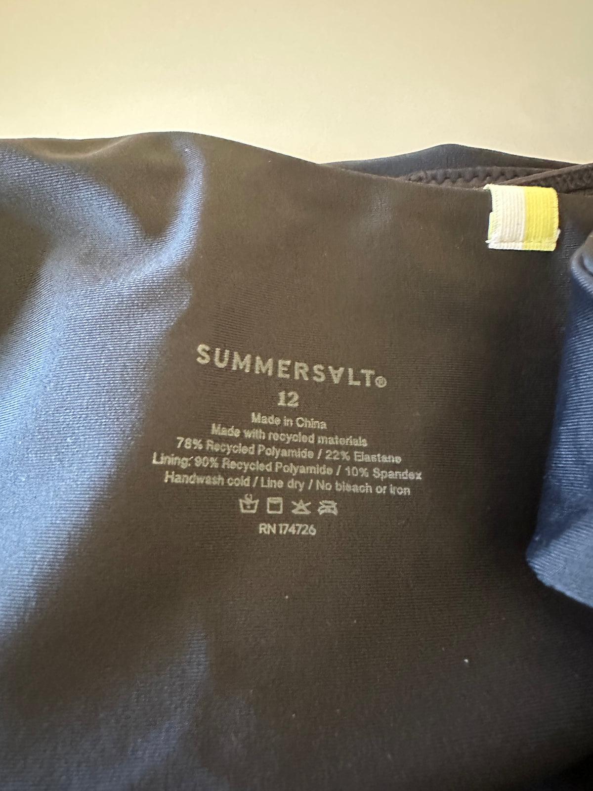 Summersalt The Sidestroke One Shoulder Bikini Top in Black | Size 12