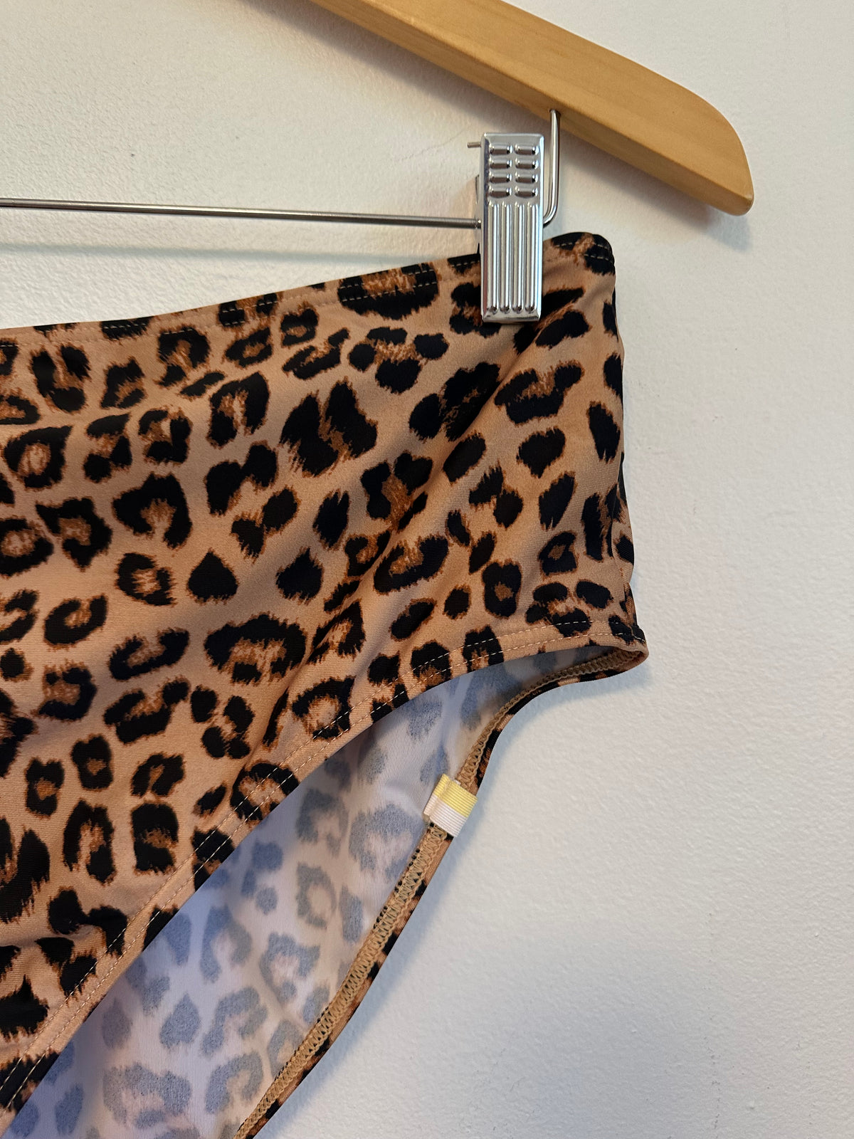 Summersalt High Waisted Leopard Print Bikini Bottoms in Tan and Black | Size 10
