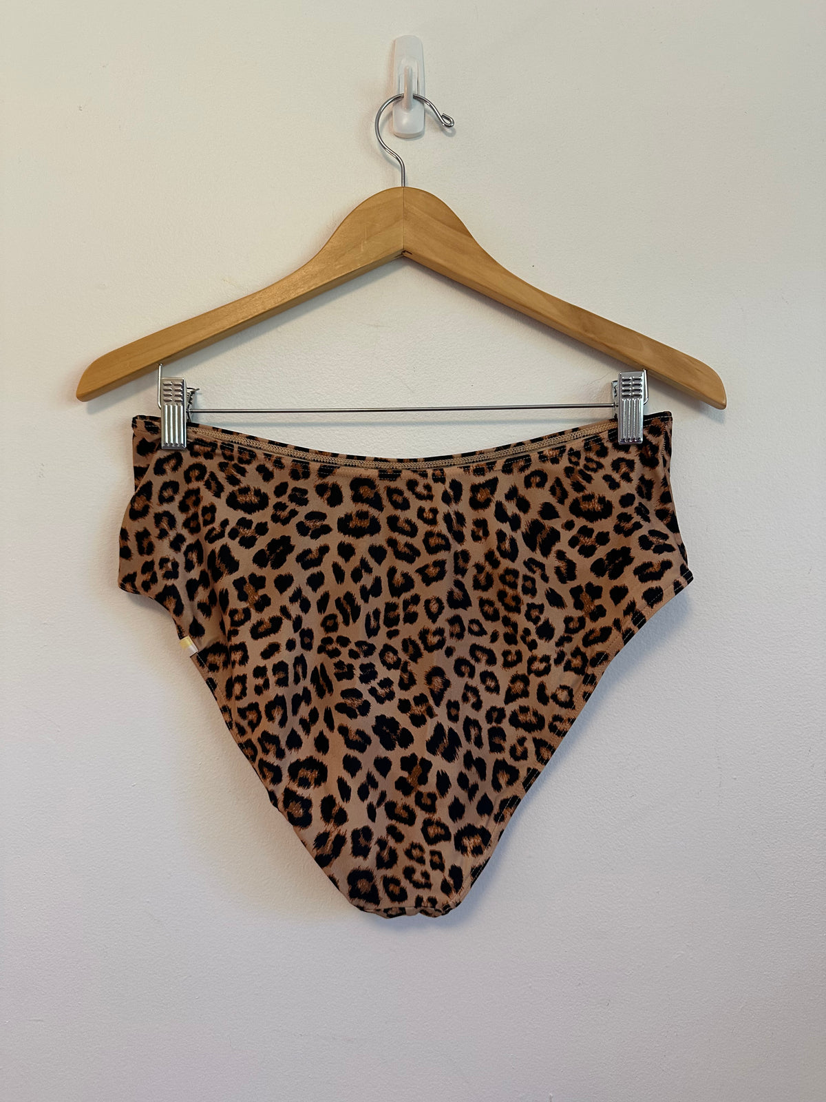 Summersalt High Waisted Leopard Print Bikini Bottoms in Tan and Black | Size 10