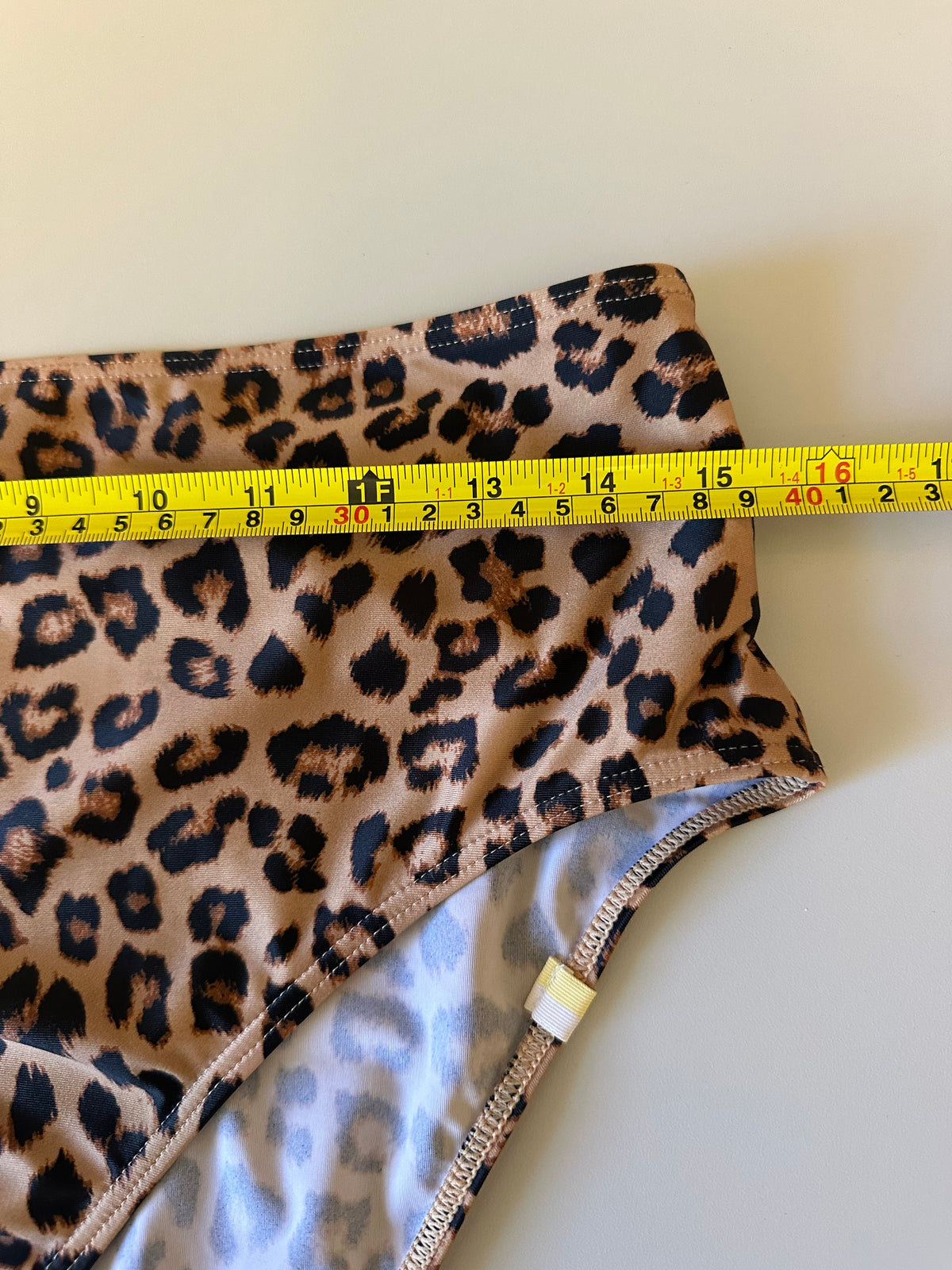 Summersalt High Waisted Leopard Print Bikini Bottoms in Tan and Black | Size 10
