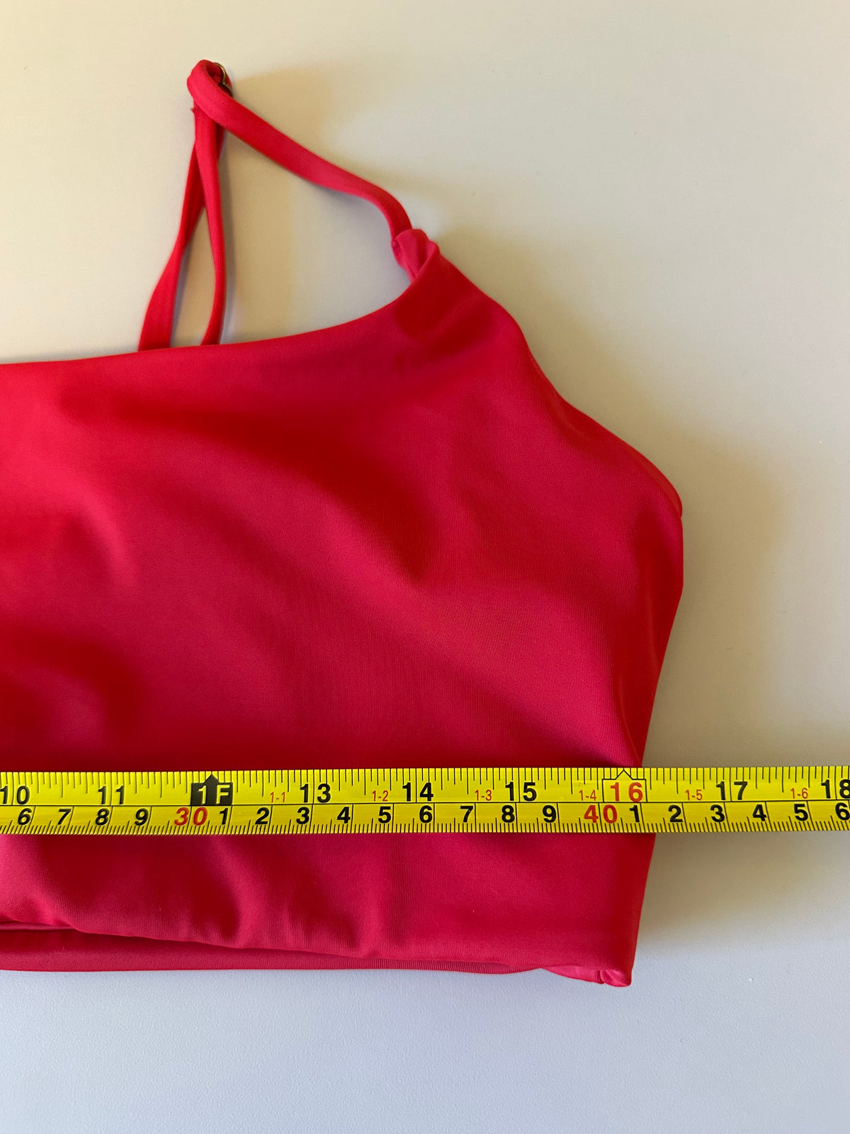 Andie Swim Scoop Neck Bikini Top in Cherry Red | Size XL