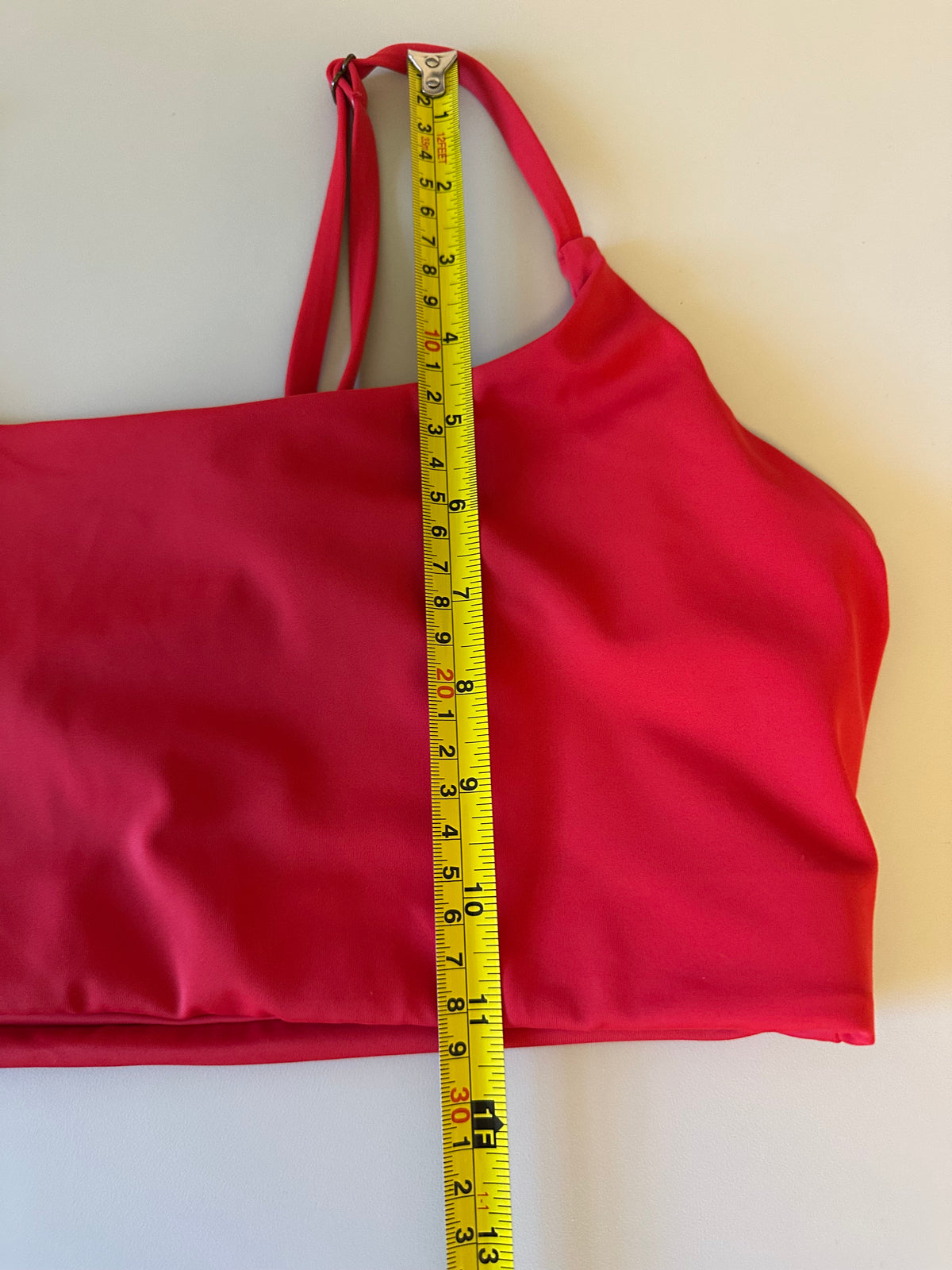 Andie Swim Scoop Neck Bikini Top in Cherry Red | Size XL