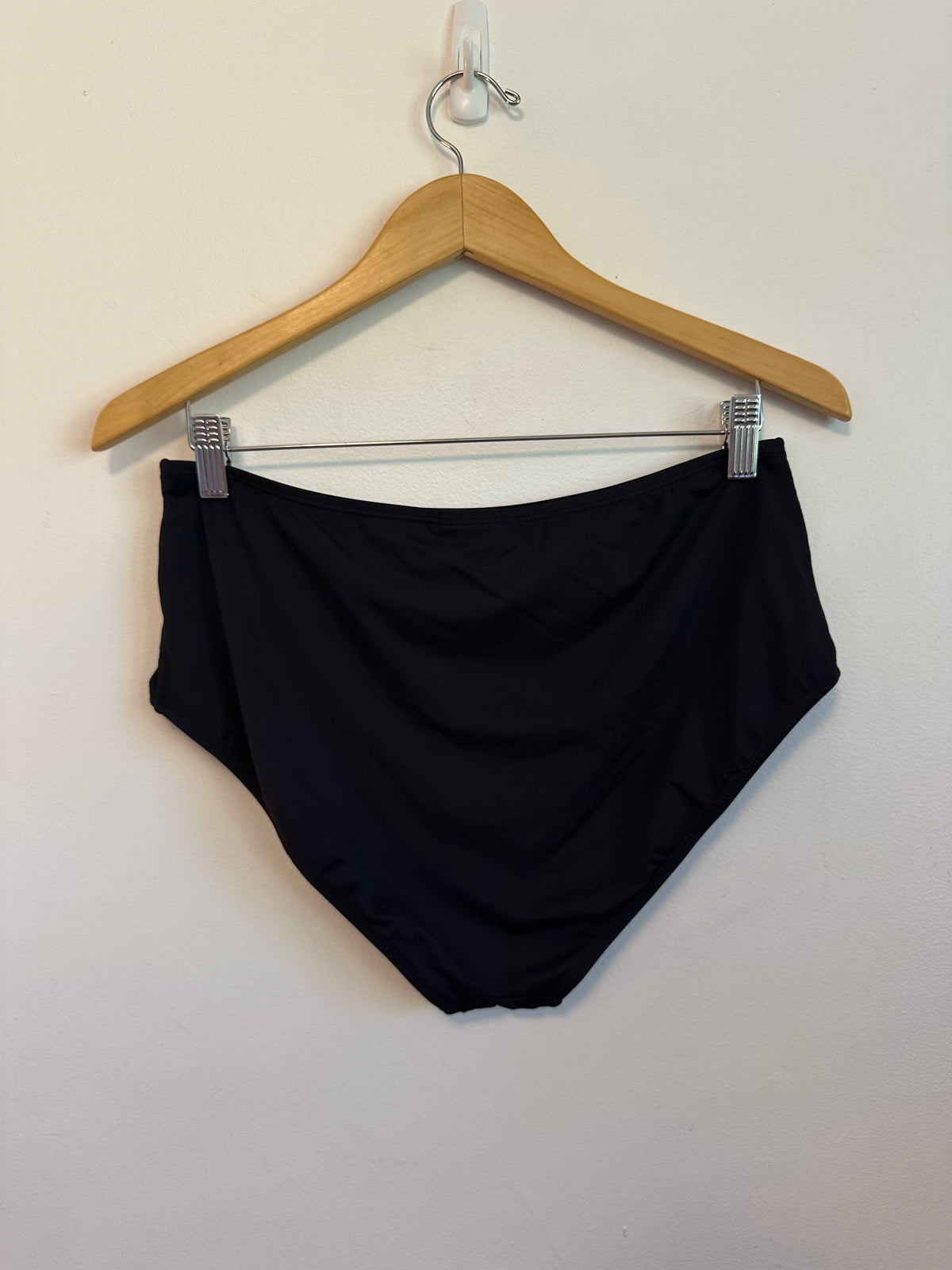 Andie Swim Black High Waisted Bikini Bottom | Size Large