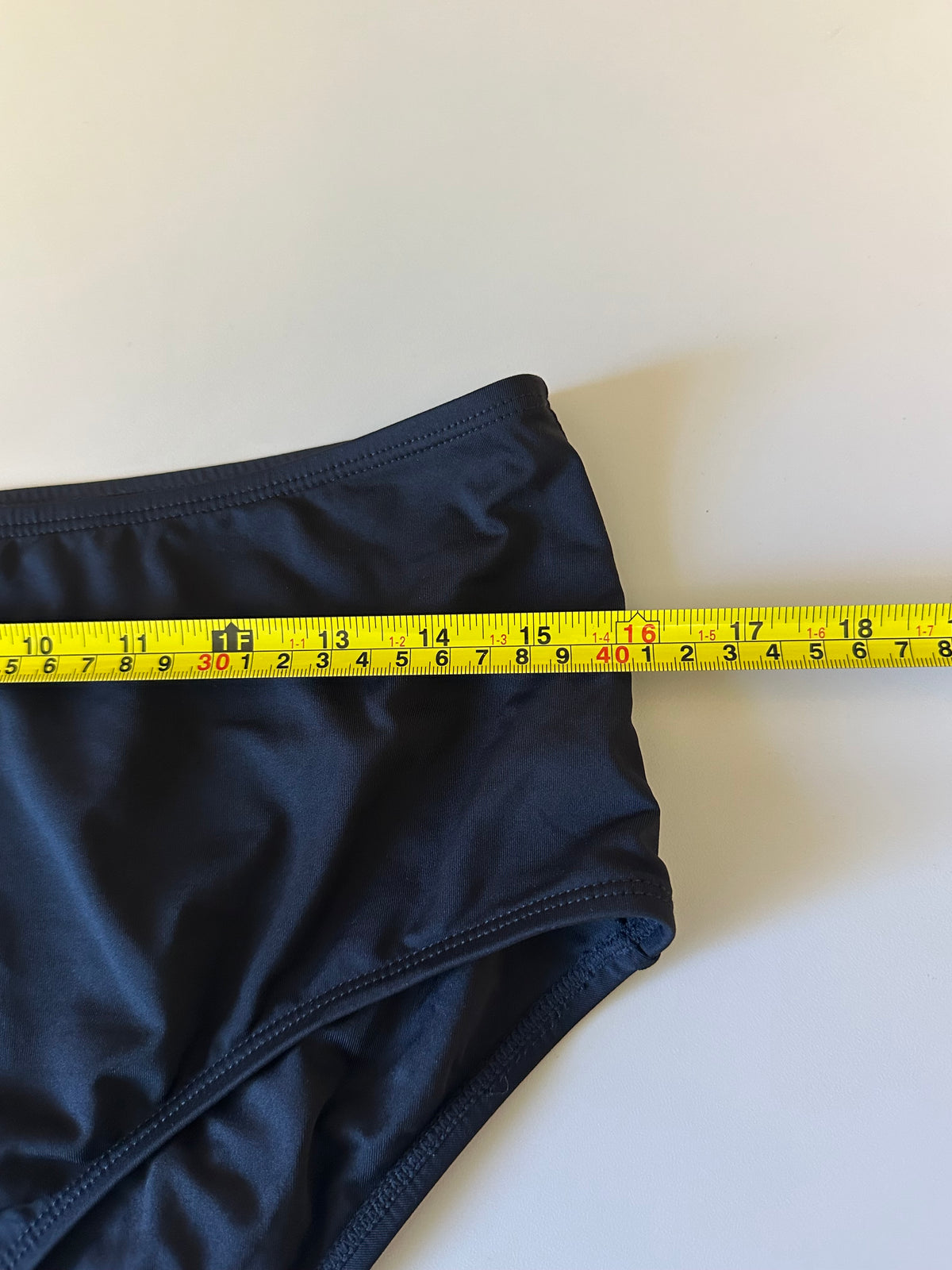 Andie Swim Black High Waisted Bikini Bottom | Size Large