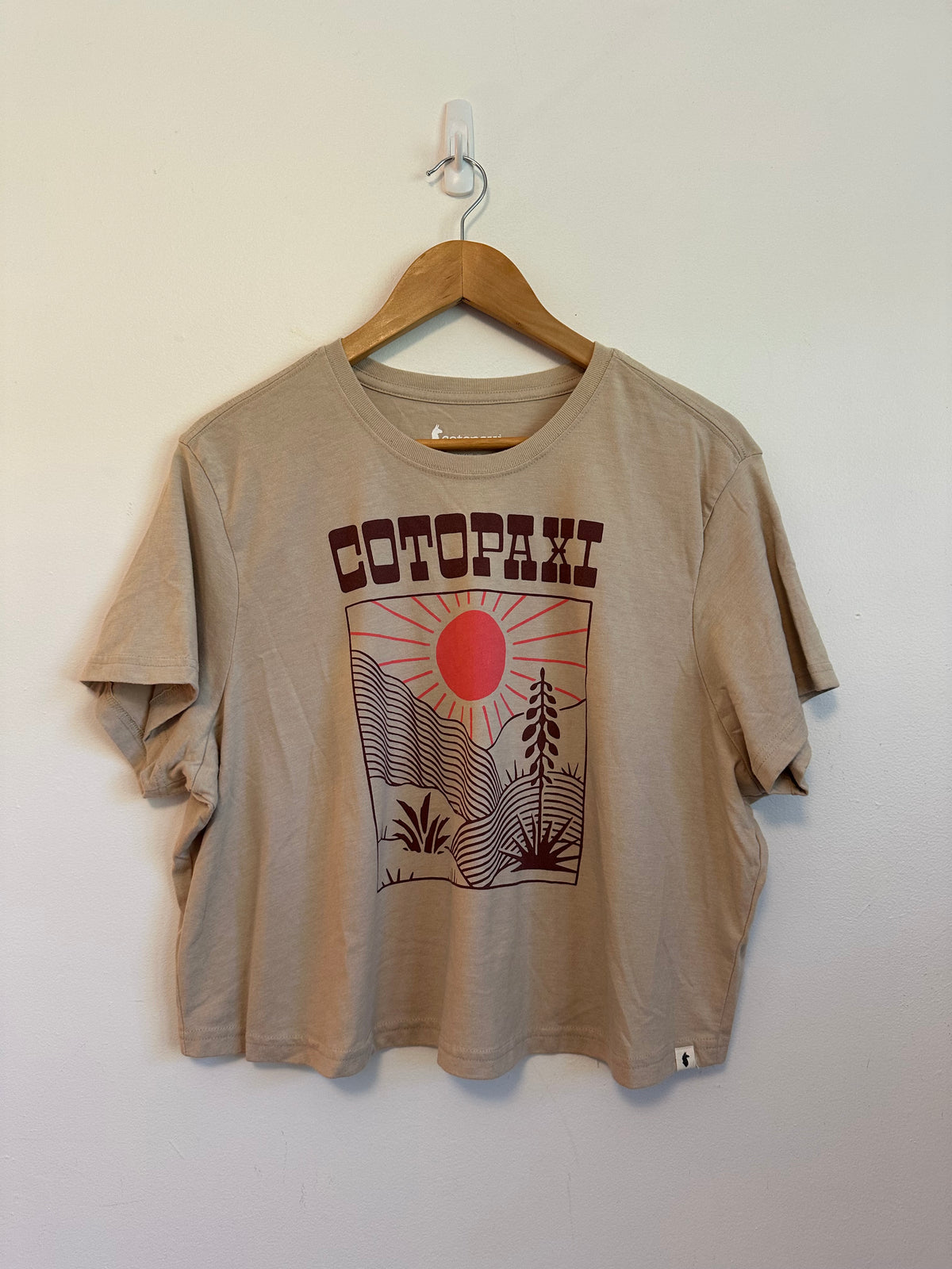 Cotopaxi Tan Desert Sun Graphic Relaxed Fit Boxy Short Sleeve T-Shirt | Size XL