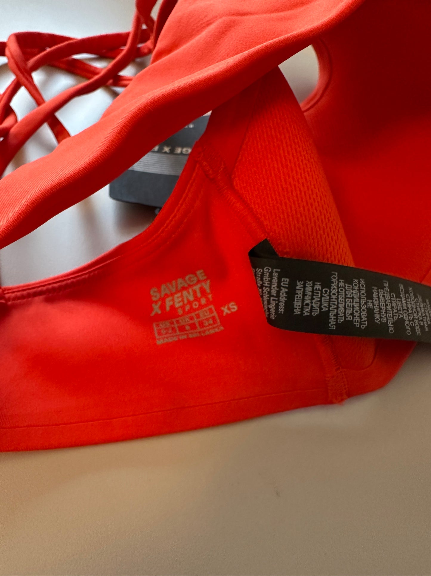 Savage X Fenty On Rihpeat Low-Impact Sports Bra in Fiesta Red | Size XS