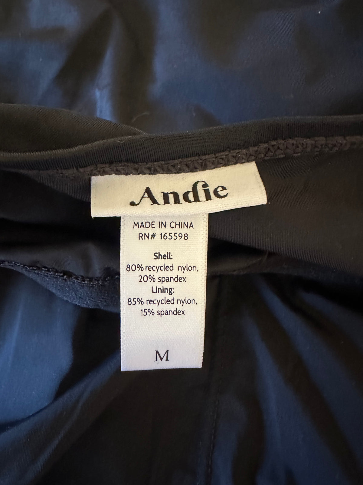 Andie Swim The Amalfi Black One Piece Swimsuit | Size Medium