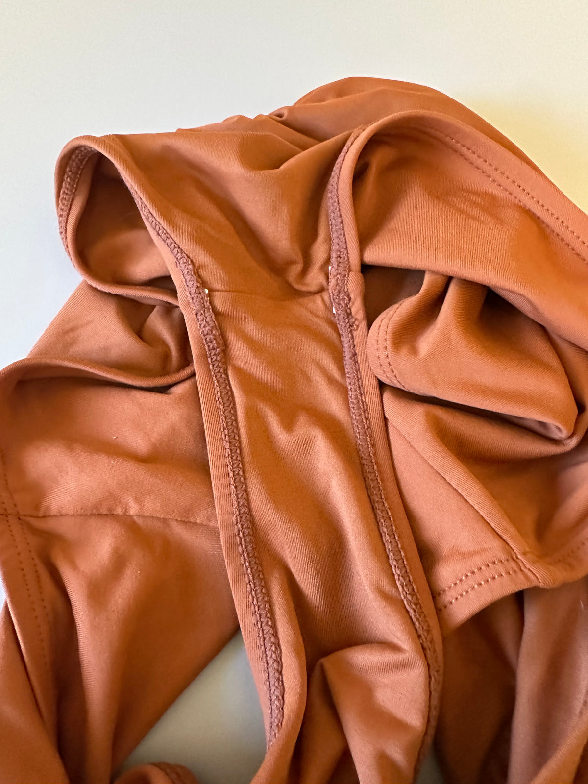 Andie Swim High Waisted Bikini Bottoms in Terracotta Burnt Orange | Size Large