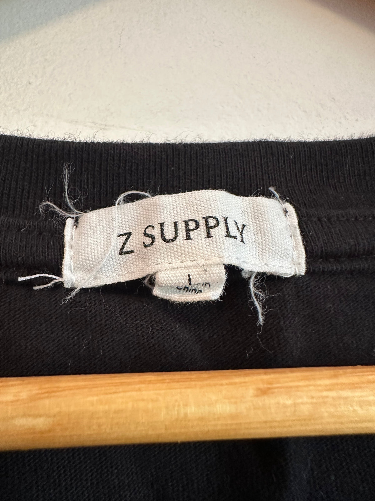 Z Supply Black Cotton Muscle Sleeveless Crew Neck Tank Top | Size Large