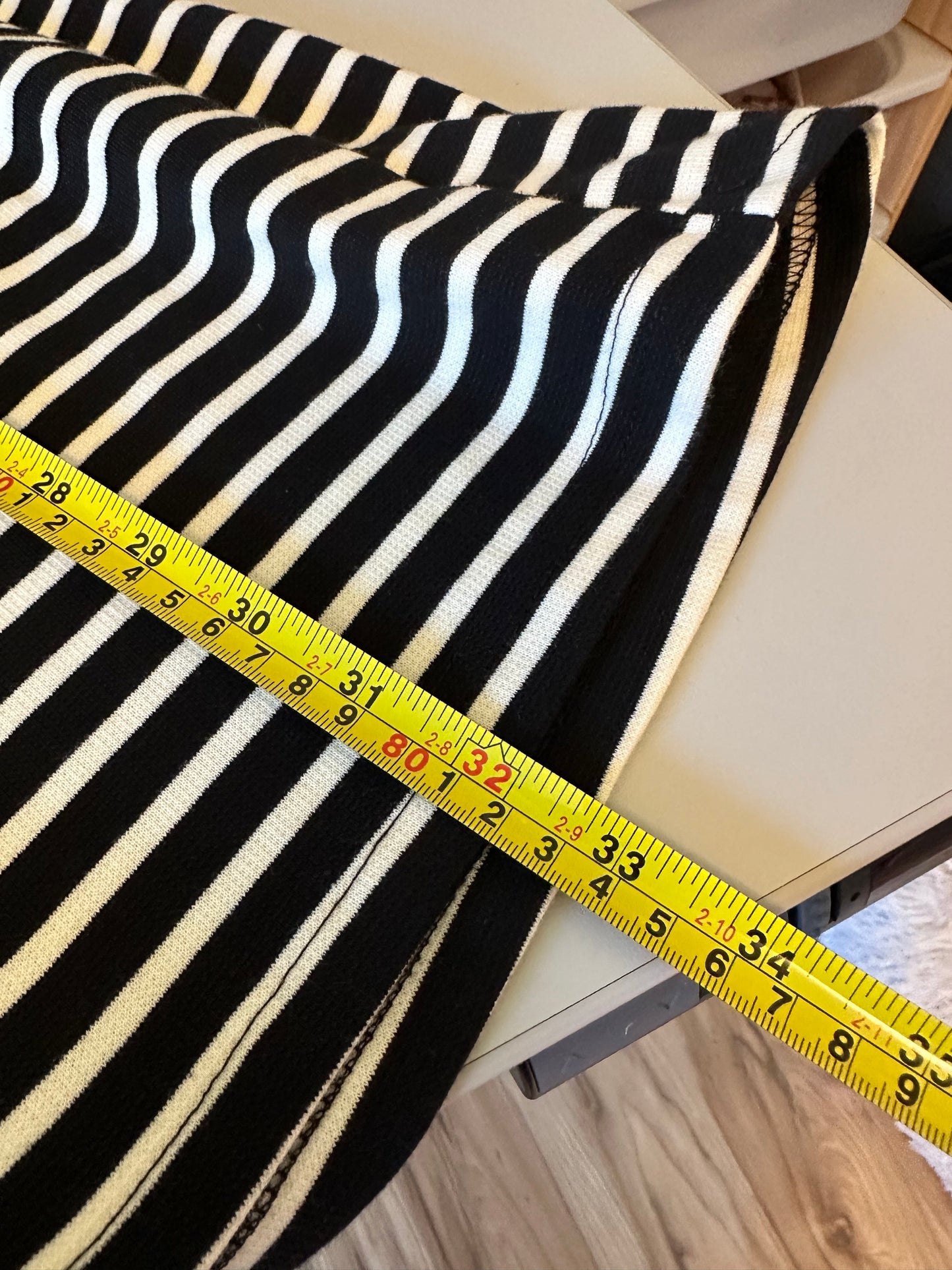 NWT Jodifl Black and White Striped Polo Mini Dress | Size Small