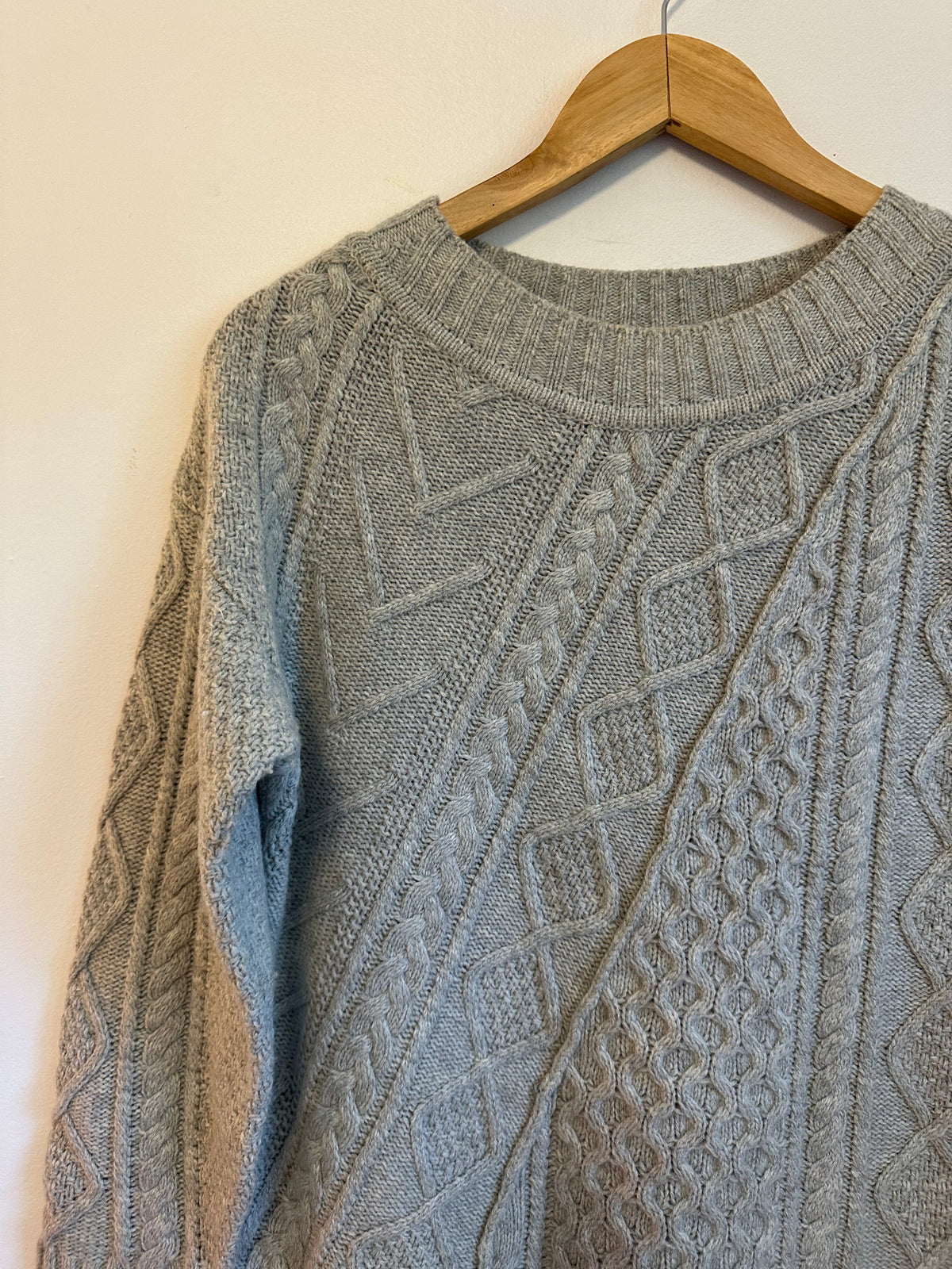 J. Crew Gray Wool Blend Cable Knit Tunic Sweater | Size Small