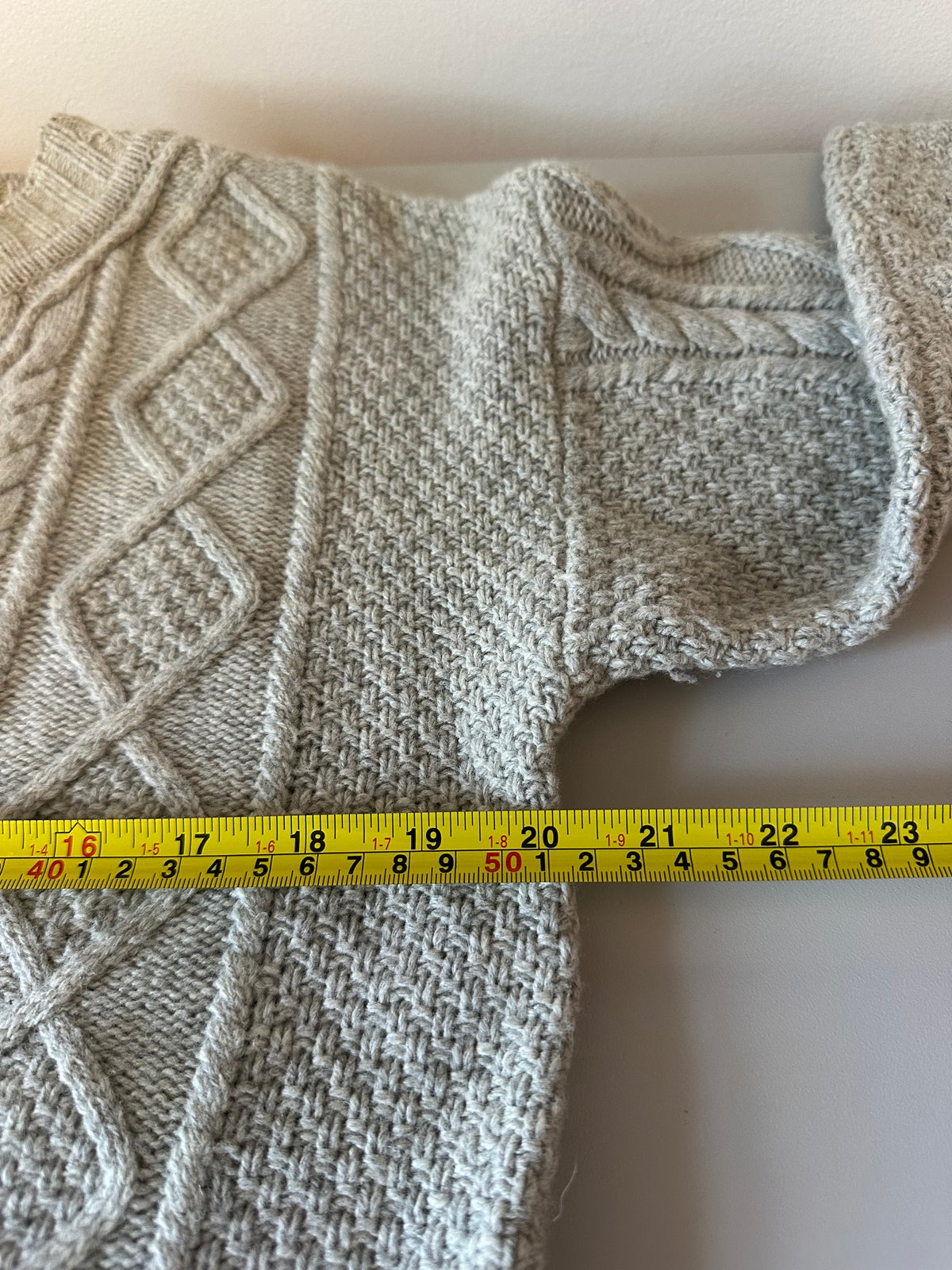 J. Crew Gray Wool Blend Cable Knit Tunic Sweater | Size Small