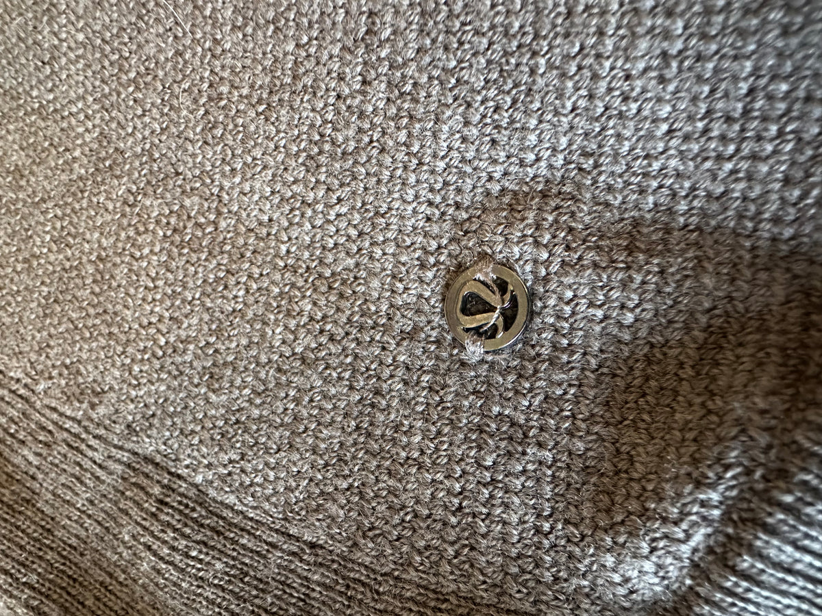 Lululemon Taupe Brown Textured Knit Raglan Sweater with Thumbholes | Size Small