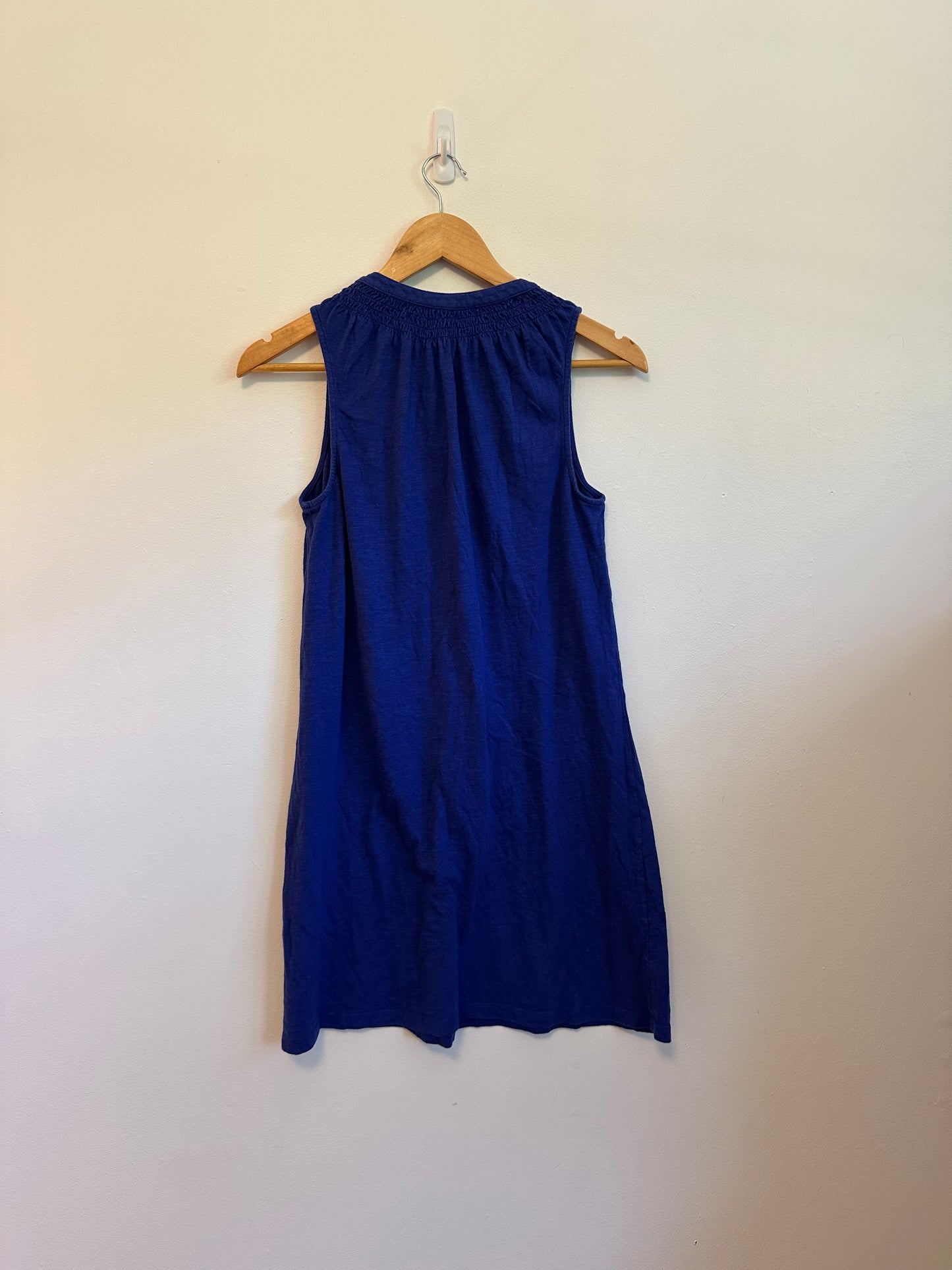 Lilly Pulitzer Royal Blue Smocked V-Neck Sleeveless Shift Dress | Size Small