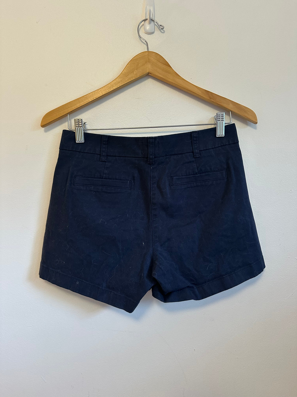 J. Crew Navy Blue Stretch Cotton Chino Shorts | Size 2