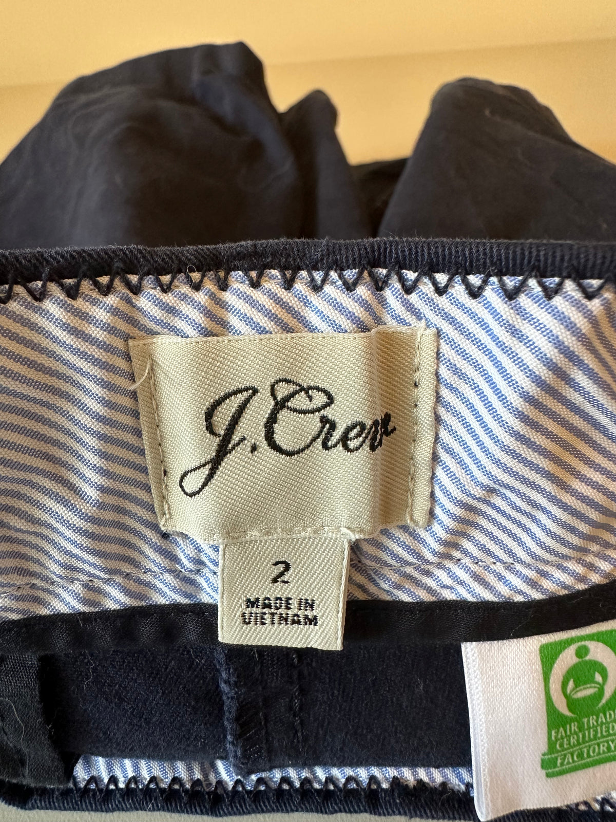 J. Crew Navy Blue Stretch Cotton Chino Shorts | Size 2