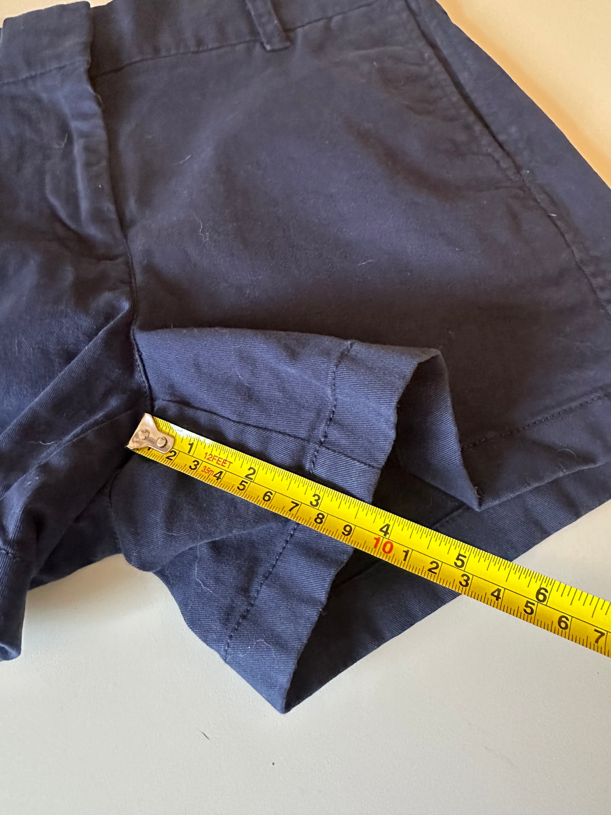 J. Crew Navy Blue Stretch Cotton Chino Shorts | Size 2