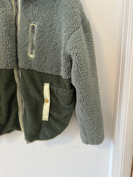 FP Movement by Free People Moon Dancer Fleece Jacket in Army Green | Size Small