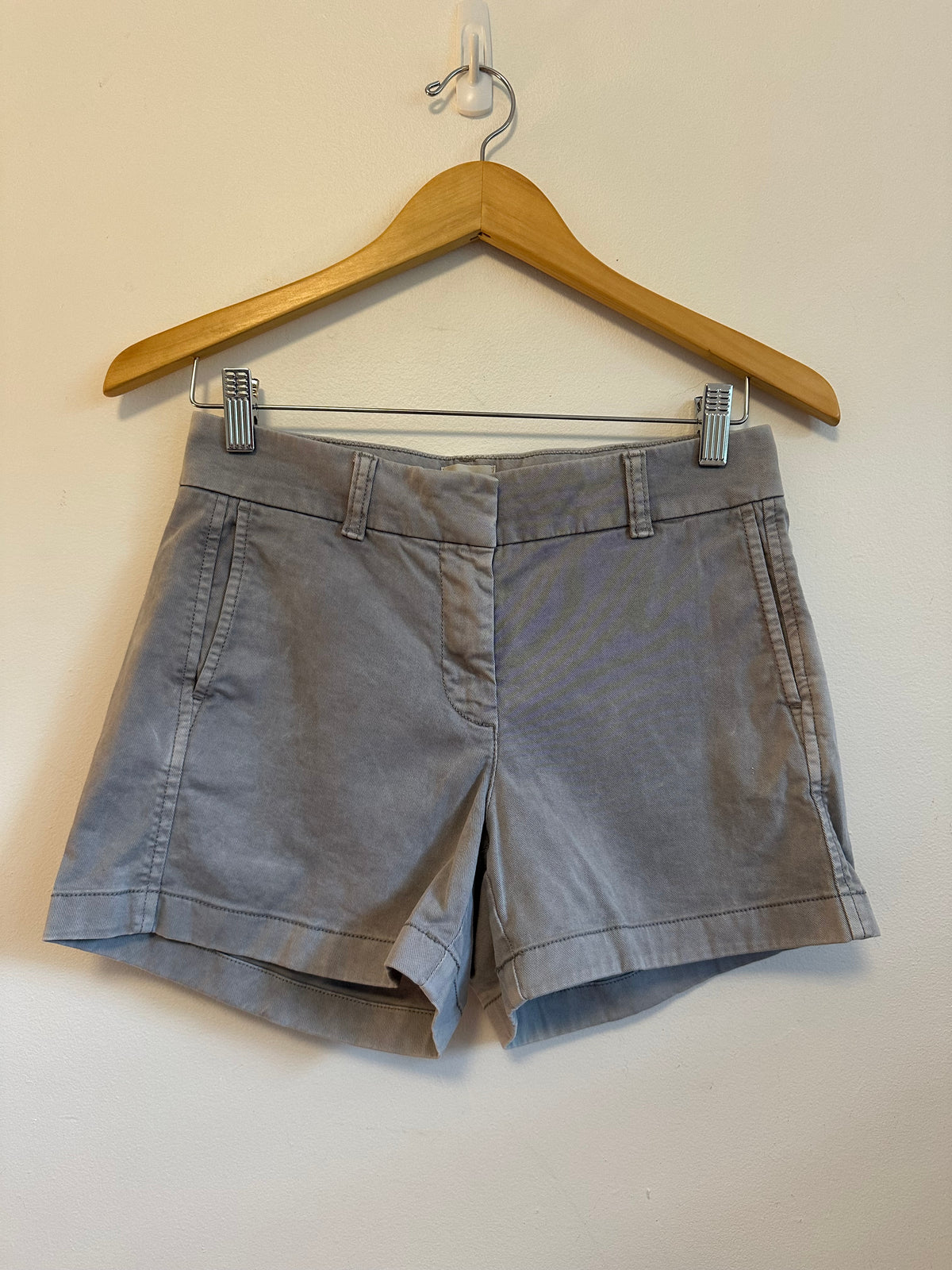 J. Crew Grey Stretch Cotton Chino Shorts | Size 2