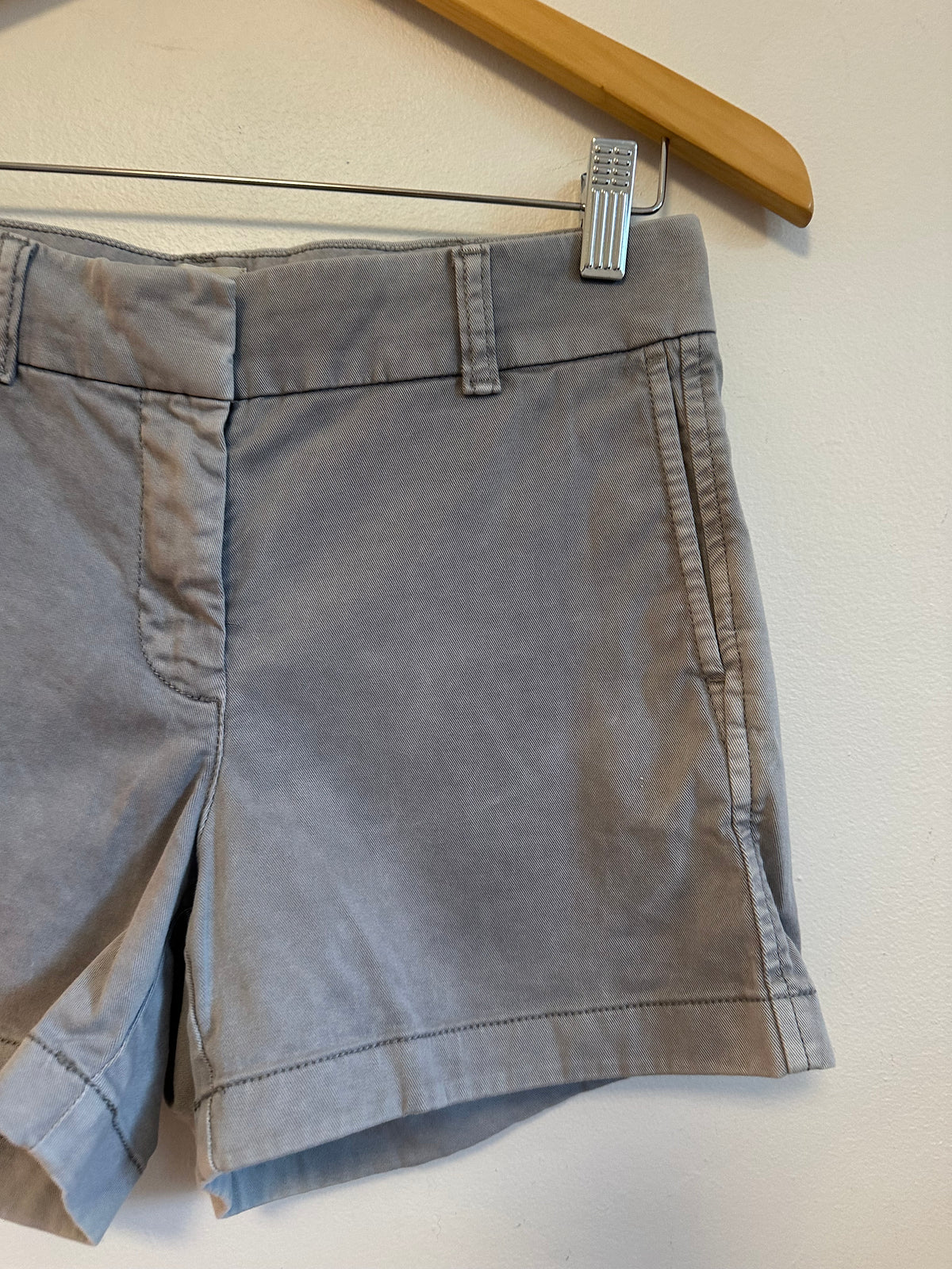 J. Crew Grey Stretch Cotton Chino Shorts | Size 2