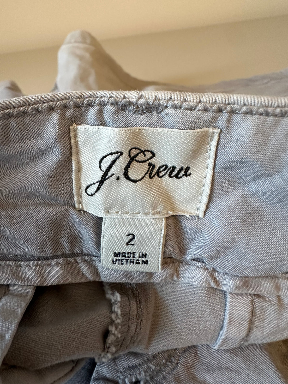 J. Crew Grey Stretch Cotton Chino Shorts | Size 2