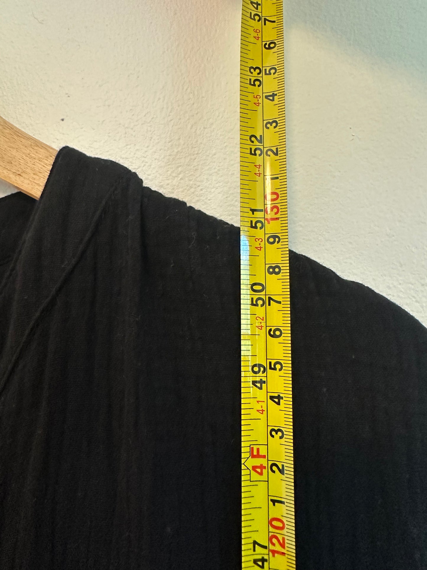 AnnieWear Black Cotton Gauze Sleeveless Wide Leg Button Front Jumpsuit | Size Small