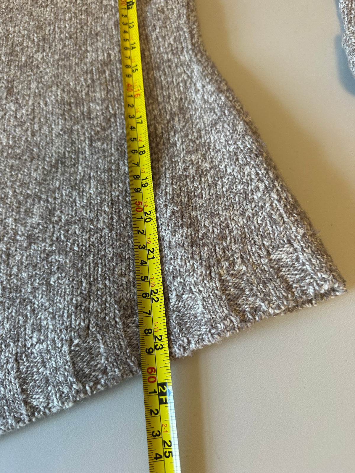 Athleta Oatmeal Marl Wool Blend Side Zip Cowl Neck Sweater | Size XS