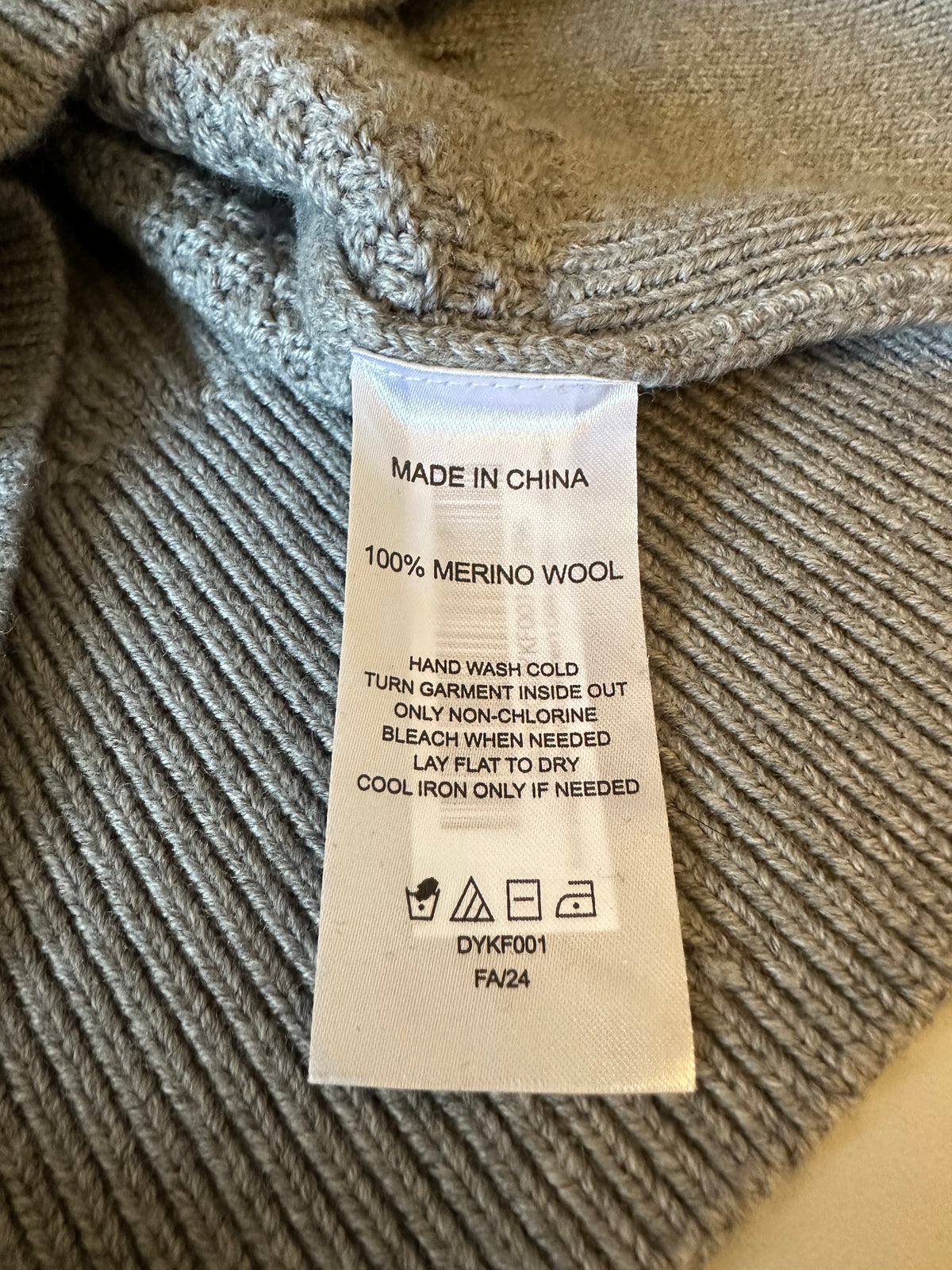 Quince Merino Wool Oversized Cable Knit Crew Neck Sweater | Size Small