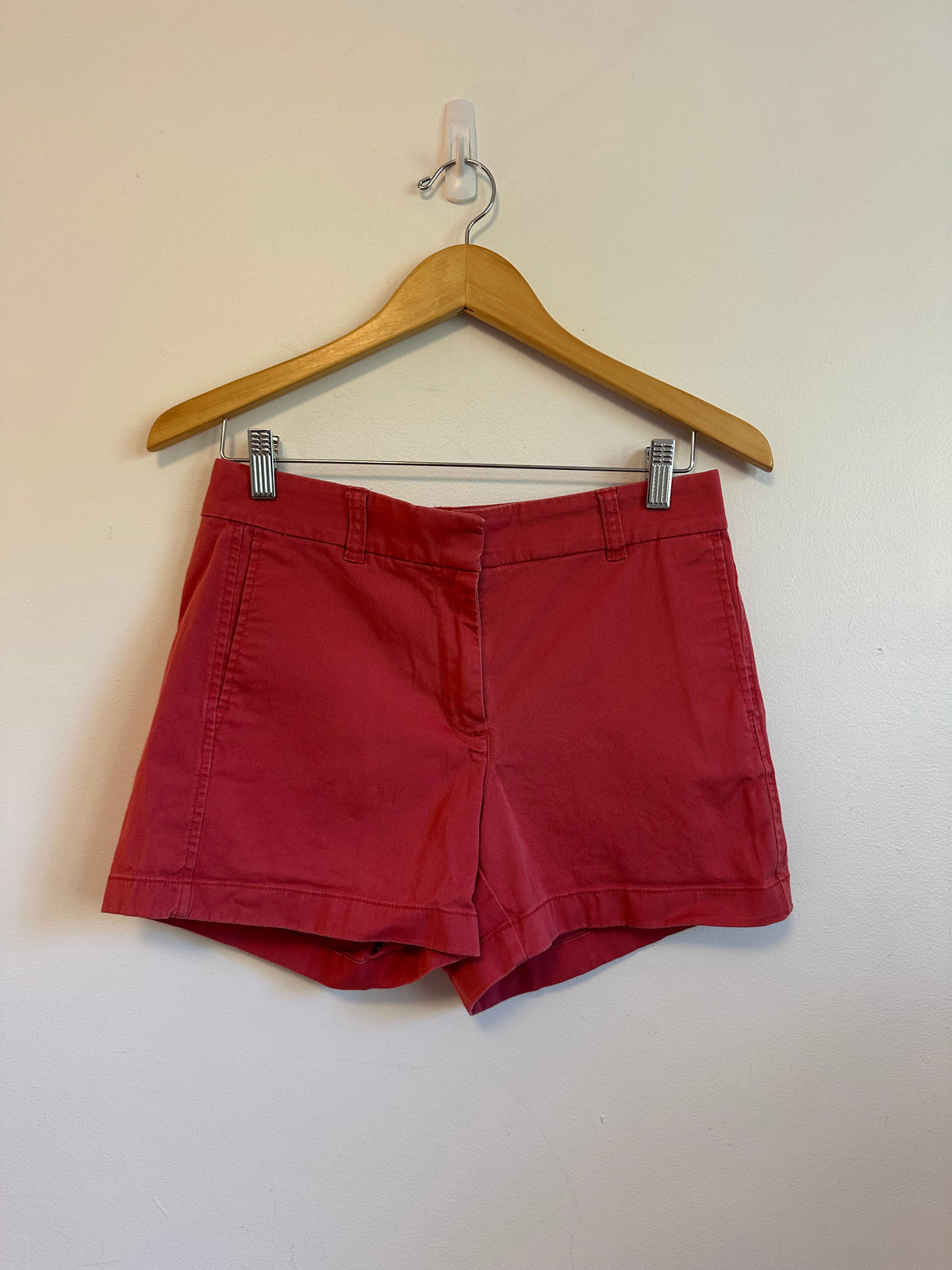 J. Crew Stretch Cotton Chino Shorts in Nantucket Red | Size 4