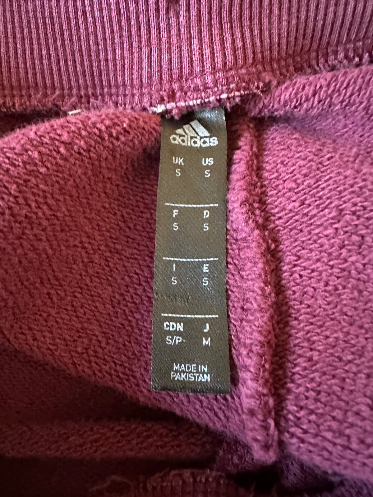 Adidas x Peloton Burgundy Athletic Jogger Sweatpants | Size Small