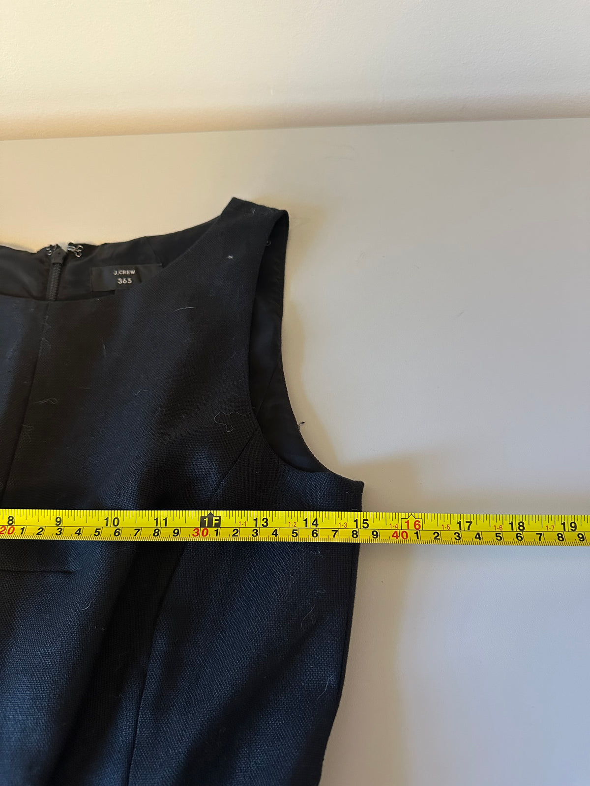 J. Crew Black Linen Sleeveless Fit and Flare Pleated Dress | Size 2