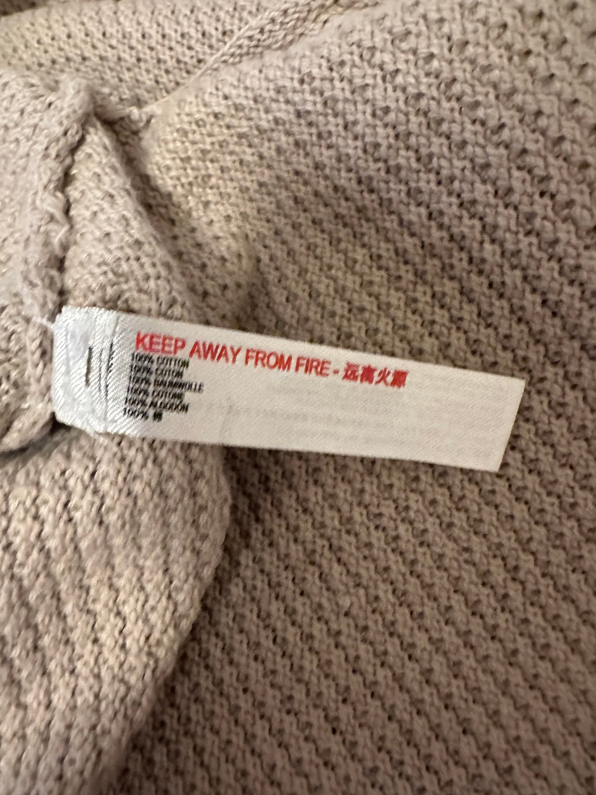 Free People FP Beach Tan Waffle Knit Longline Hooded Cardigan Sweater | Medium