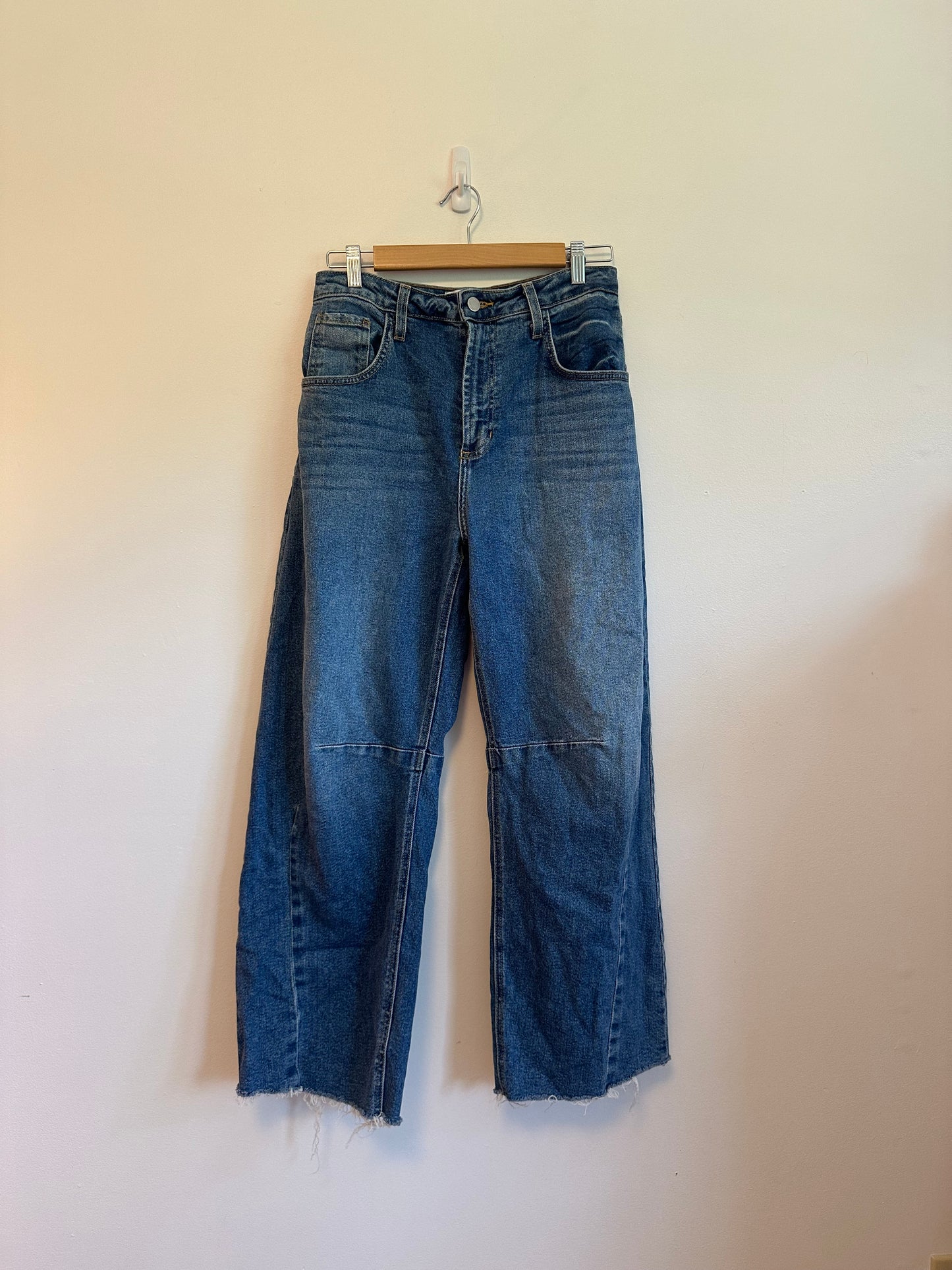 Just Black Denim High Rise Barrel Leg Jeans | Size 27
