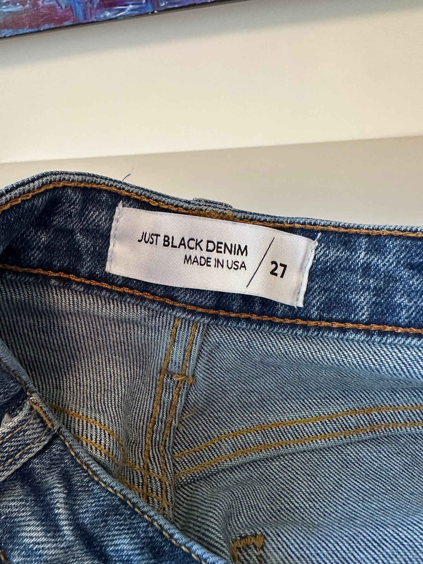 Just Black Denim High Rise Barrel Leg Jeans | Size 27
