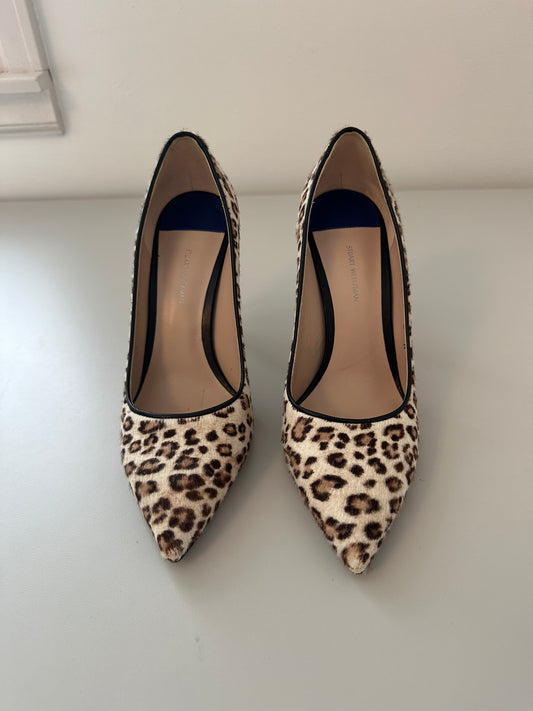 New in Box Stuart Weitzman Leigh Spotted Leopard Stiletto Pumps | Size 8