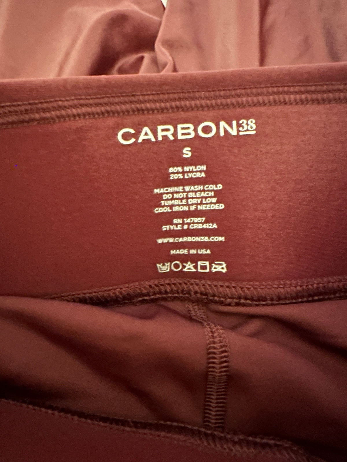 Carbon38 Takara Shine Regular Rise 7/8 Legging in Fig | Size Small