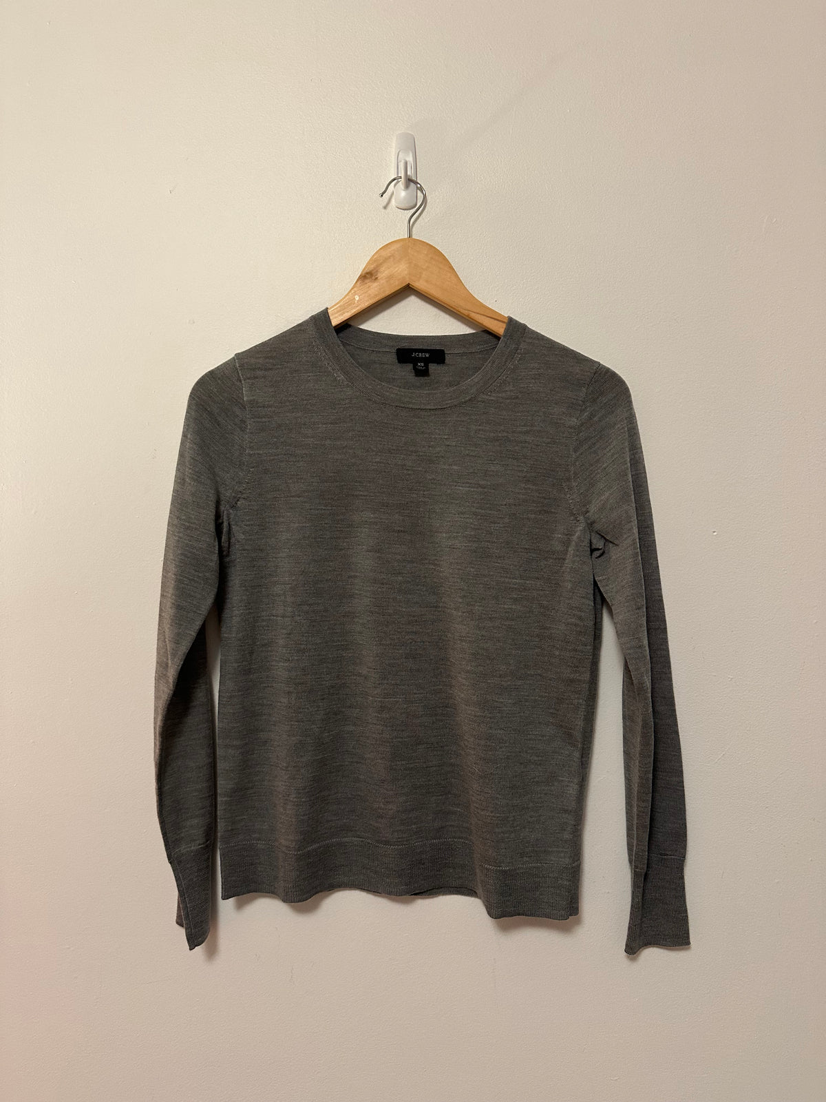J. Crew Merino Wool Crewneck Sweater in Heather Grey | Size XS