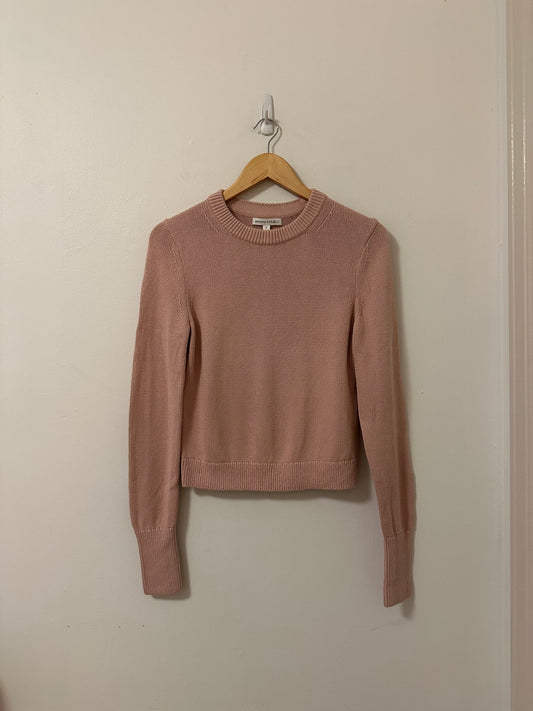 Banana Republic Cotton and Silk Pink Crewneck Sweater | Size Small