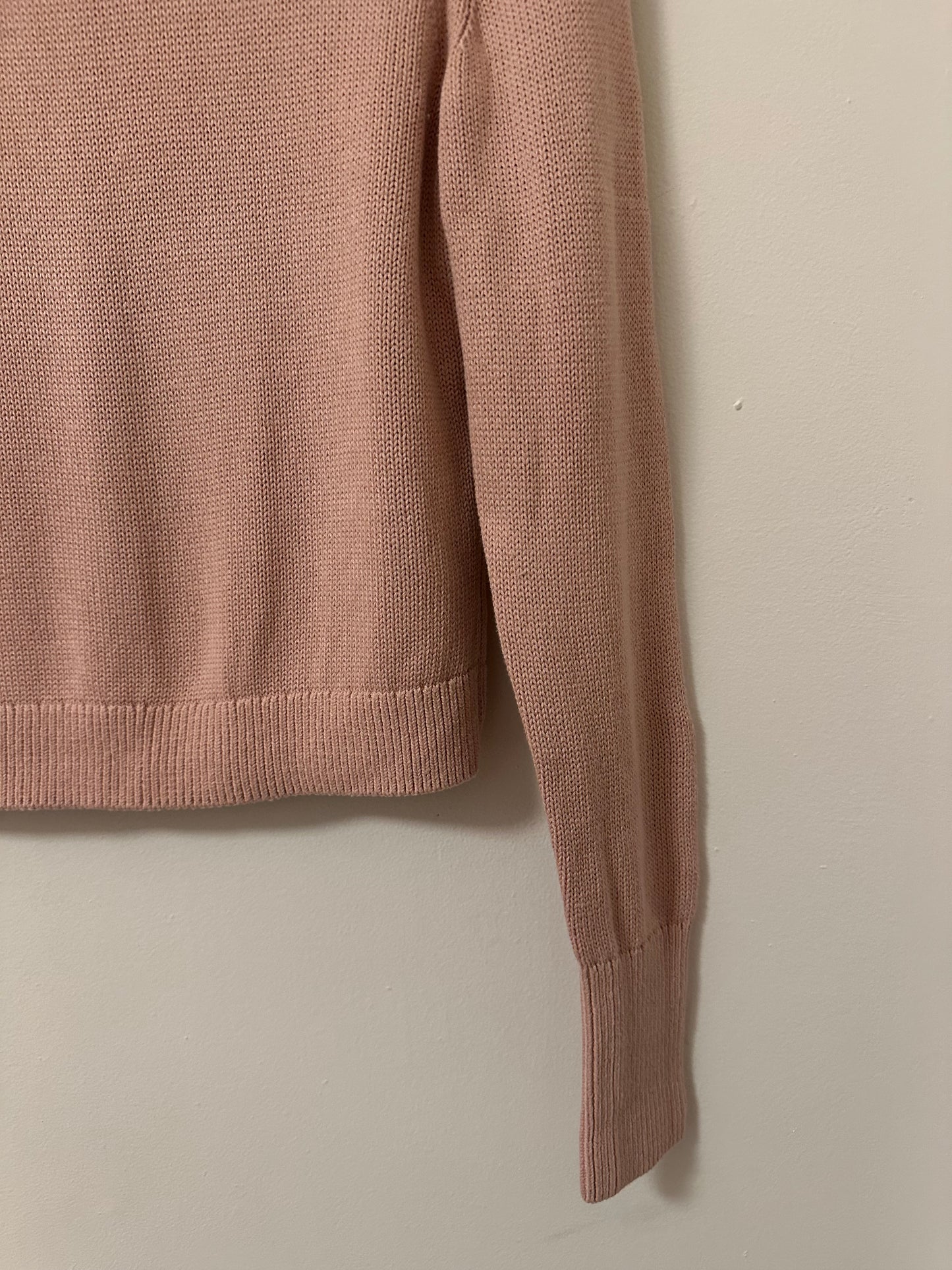 Banana Republic Cotton and Silk Pink Crewneck Sweater | Size Small