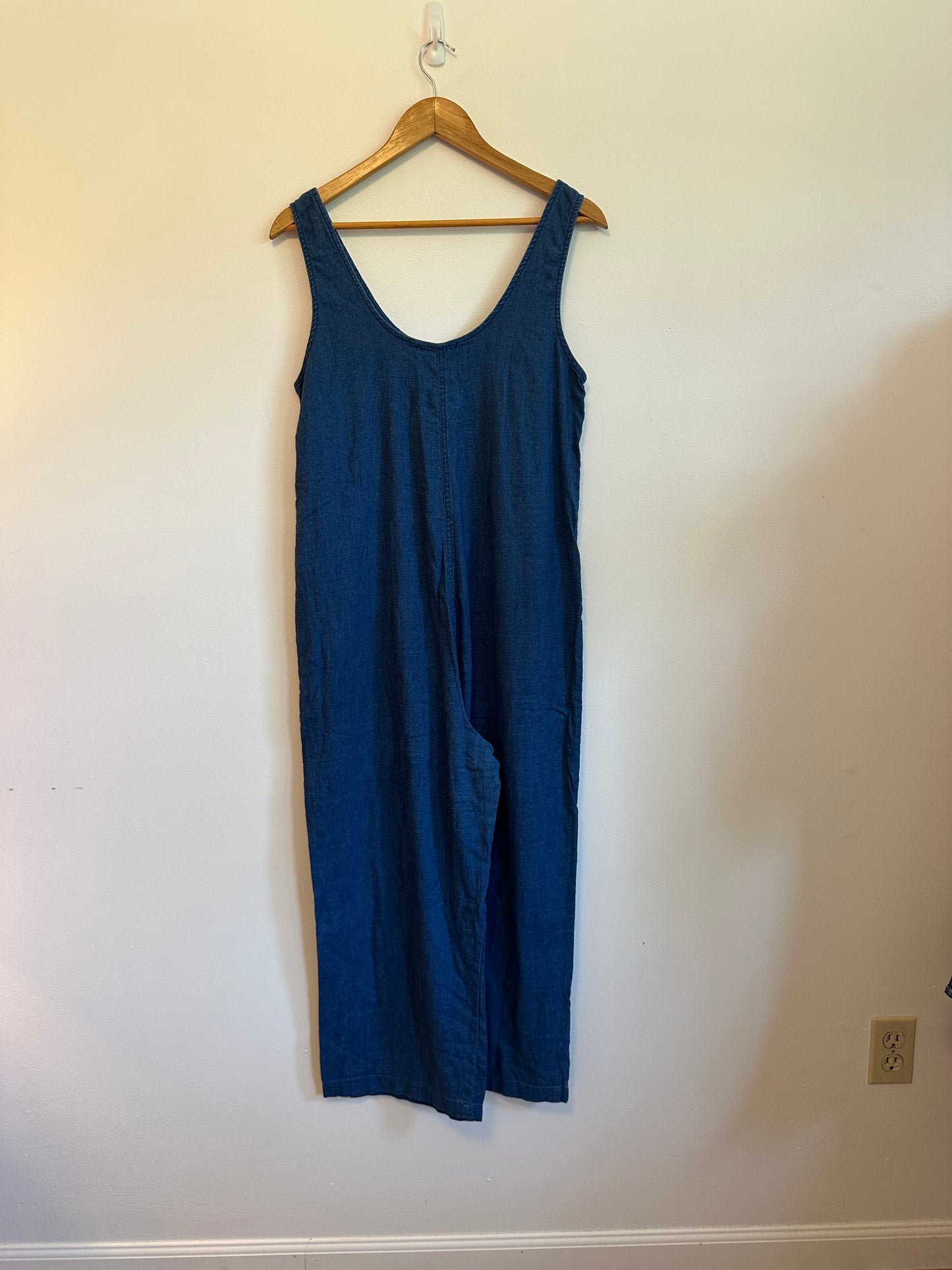 Marine Layer Sydney Selvedge Sleeveless Wide Leg Jumpsuit | Size Medium