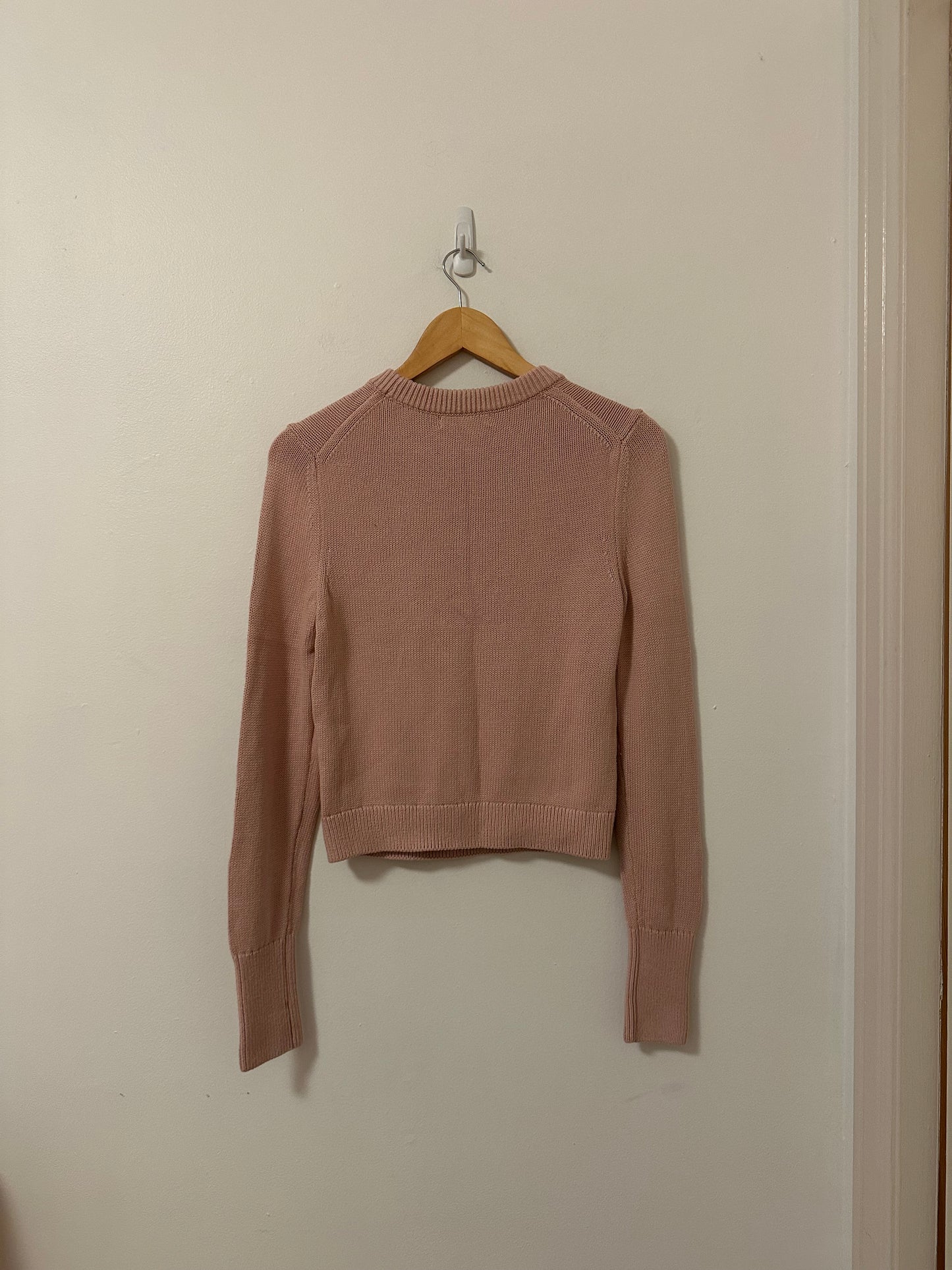 Banana Republic Cotton and Silk Pink Crewneck Sweater | Size Small