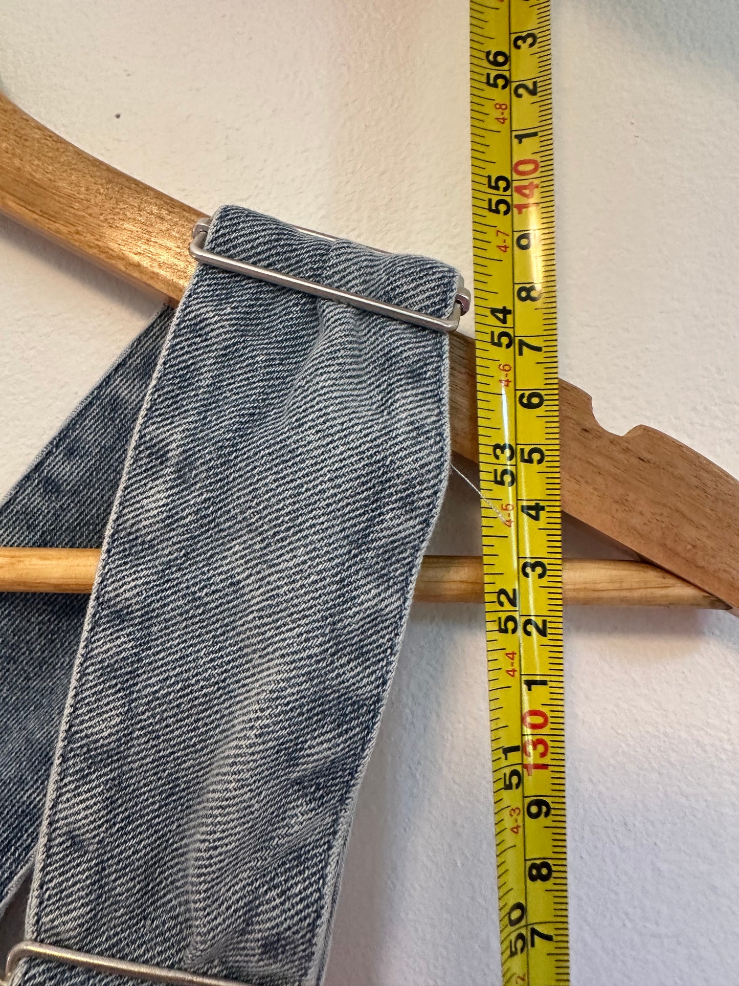 So Me Barrel Leg Light Wash Denim Relaxed Fit Overalls | Size Medium